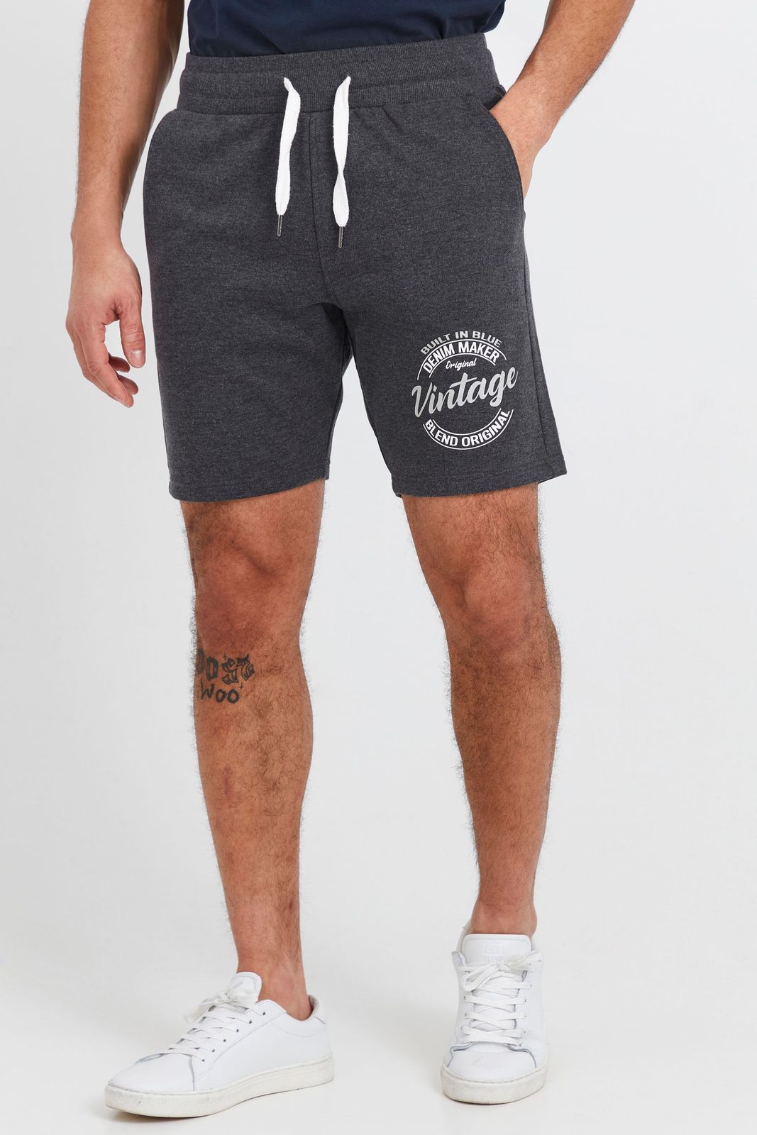 klassische BLEND BHTorben Herren Sweatshorts mit Kordelzug Shorts 20713141ME-200278 Grau