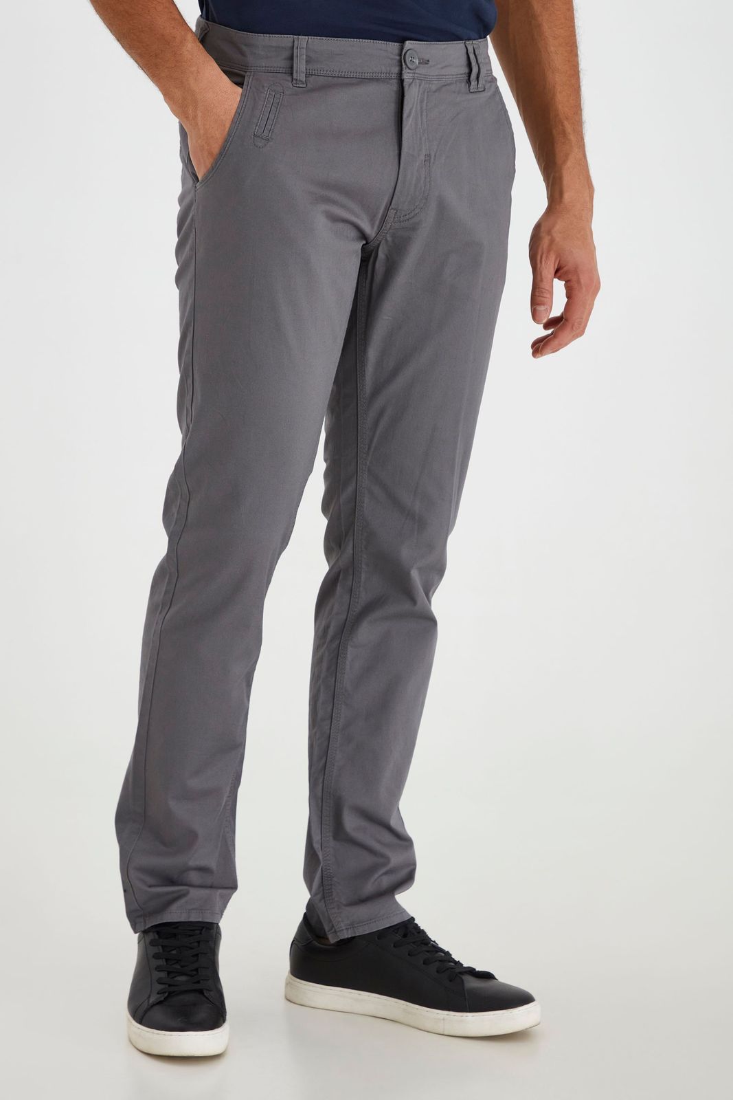 klassische BLEND BHTromp Herren Chinohose mit Reißverschluss Stoffhose 20703188ME-70147 Grau