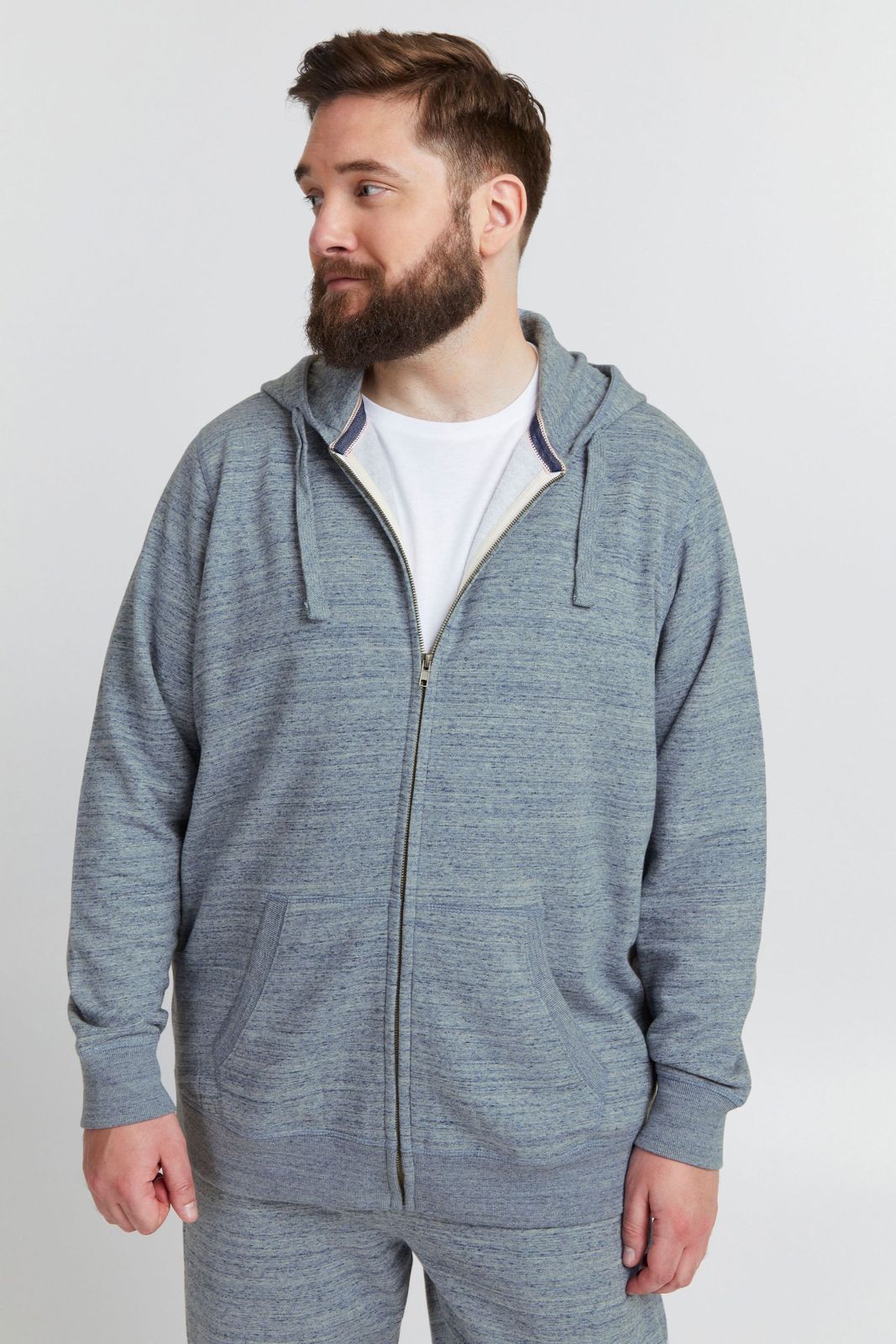 klassische BLEND BT Velno Herren Kapuzenjacke mit Reißverschluss Sweatjacke Große Größen 20714928ME-194013 Blau