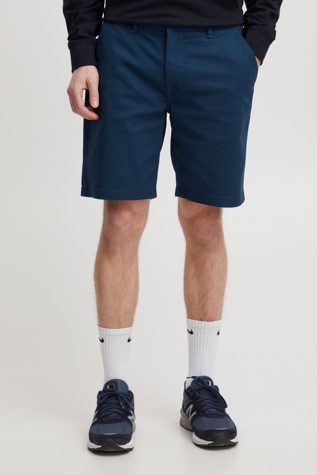 klassische BLEND Herren Chino Shorts mit Knopf und Reißverschluss Shorts 20715732-194024 Blau