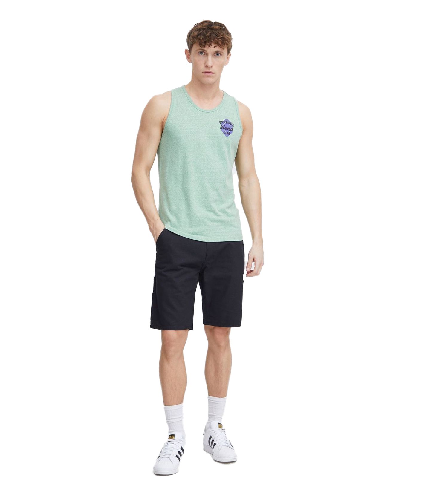 klassische BLEND Herren Chino Shorts mit Reißverschluss Shorts 20716711-194007 Schwarz