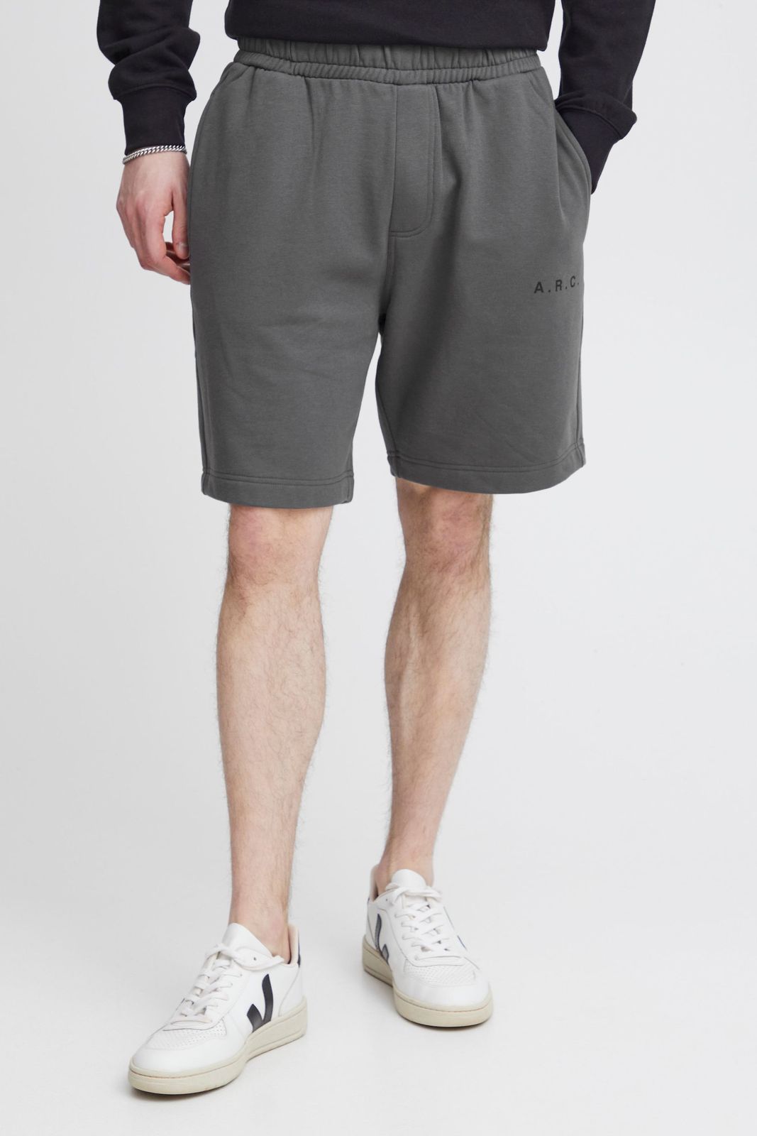 klassische SOLID SDHansi Herren Sweatshorts mit Kordelzug Shorts 21301143ME-193910 Grau