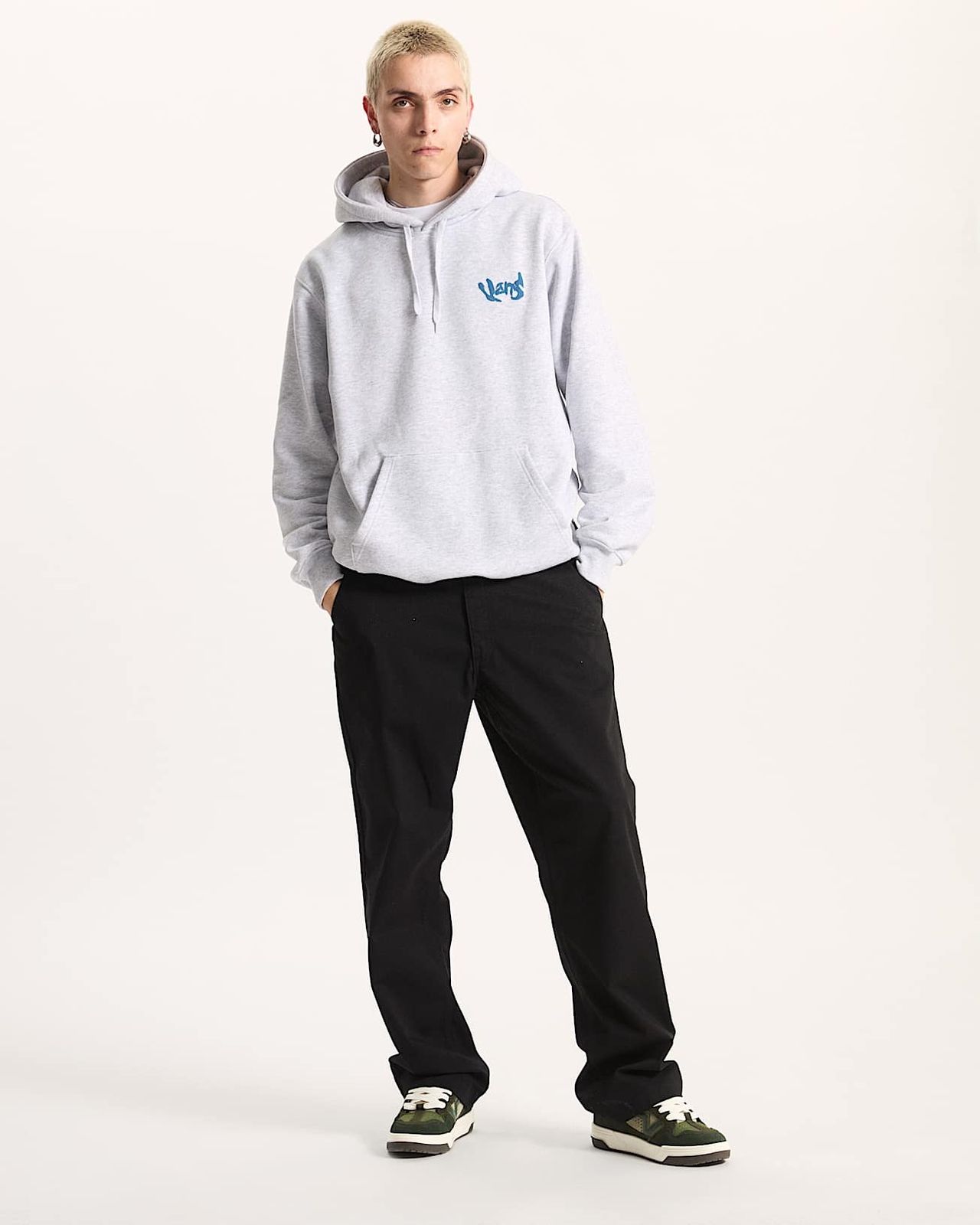 Klassische Vans Evolve PO Hoodie Herren Kapuzen-Pullover VN000RG2-02080 Grau