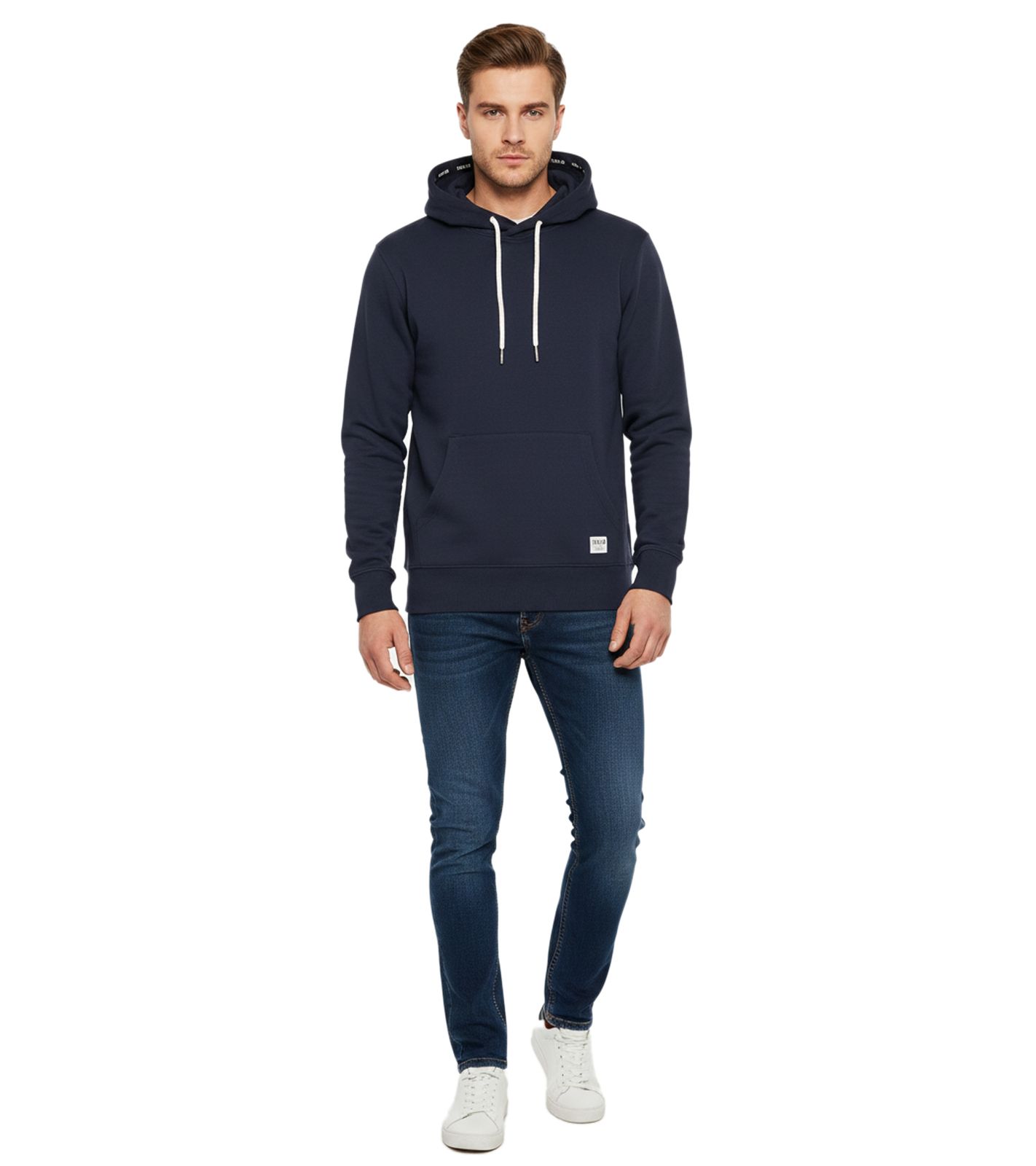 klassischer SOLID SDChap Herren Kapuzenpullover aus Sweat Hoodie 21301306ME-194010 Blau