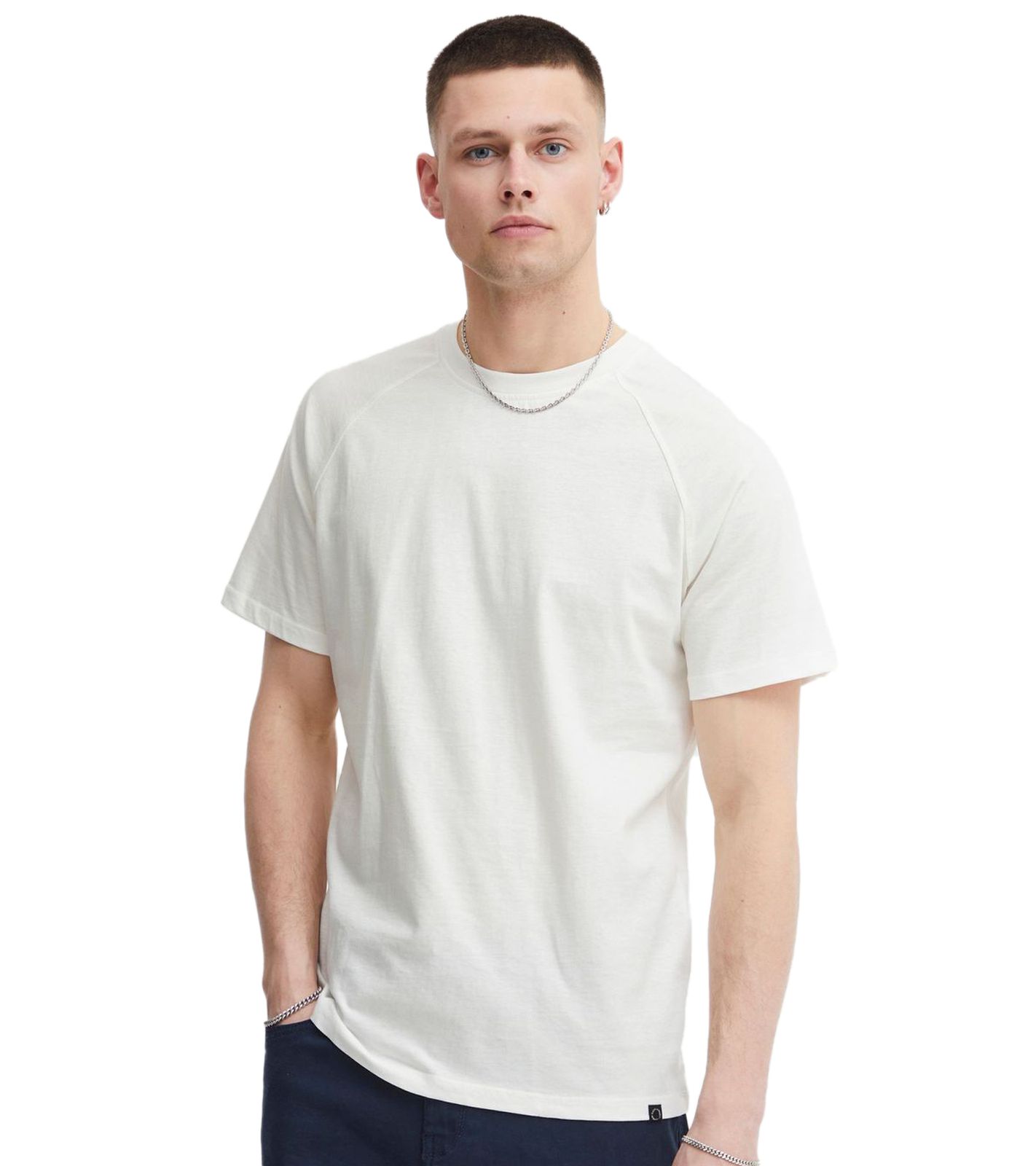 klassisches 11 PROJECT PRNobbi Herren T-Shirt mit Rundhals Shirt 20716203ME-110602 Weiß
