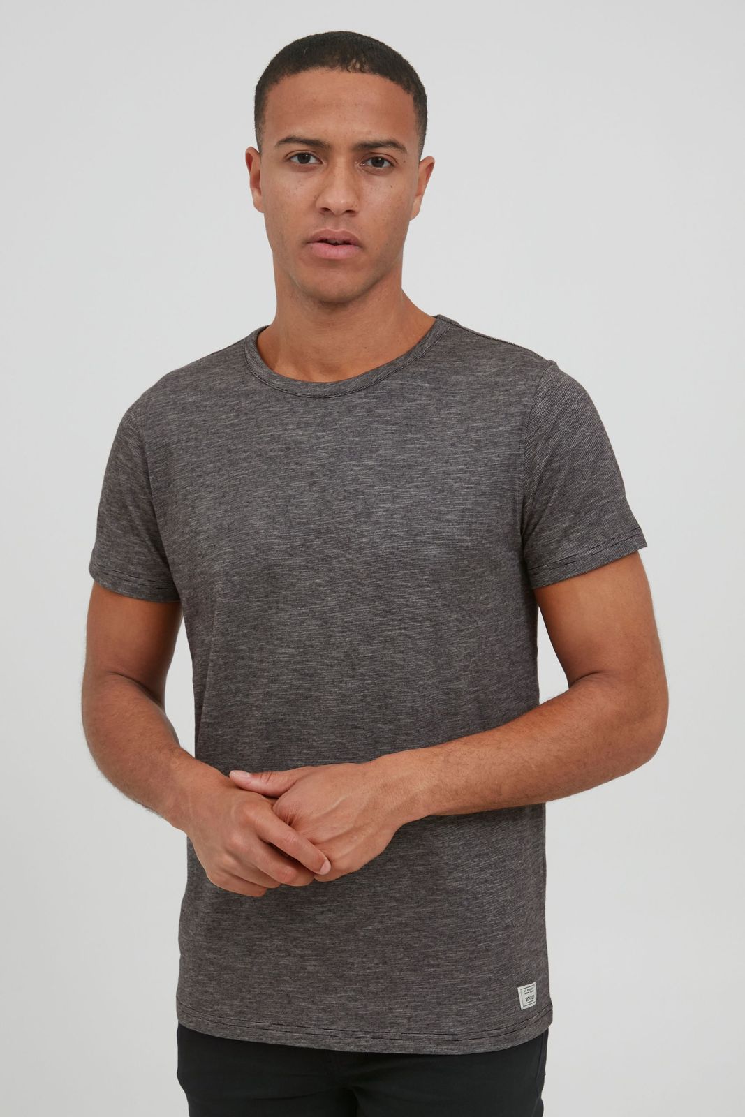 klassisches 11 PROJECT PRTullio Herren T-Shirt mit Rundhals Shirt 21300777-ME-194007 Schwarz
