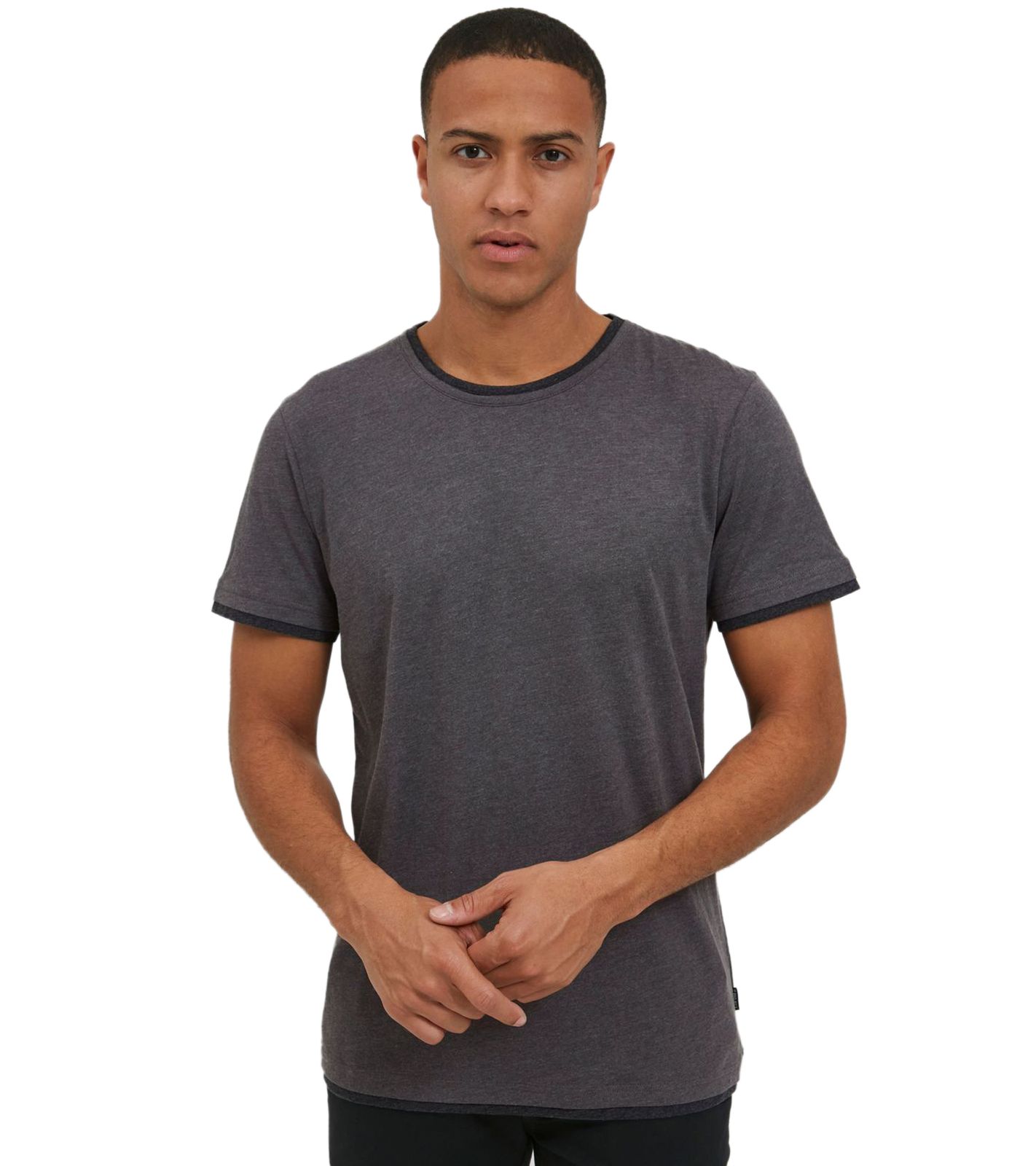 klassisches 11 PROJECT PRVenanzio Herren T-Shirt mit Rundhals Shirt 20714124ME-200277 Grau