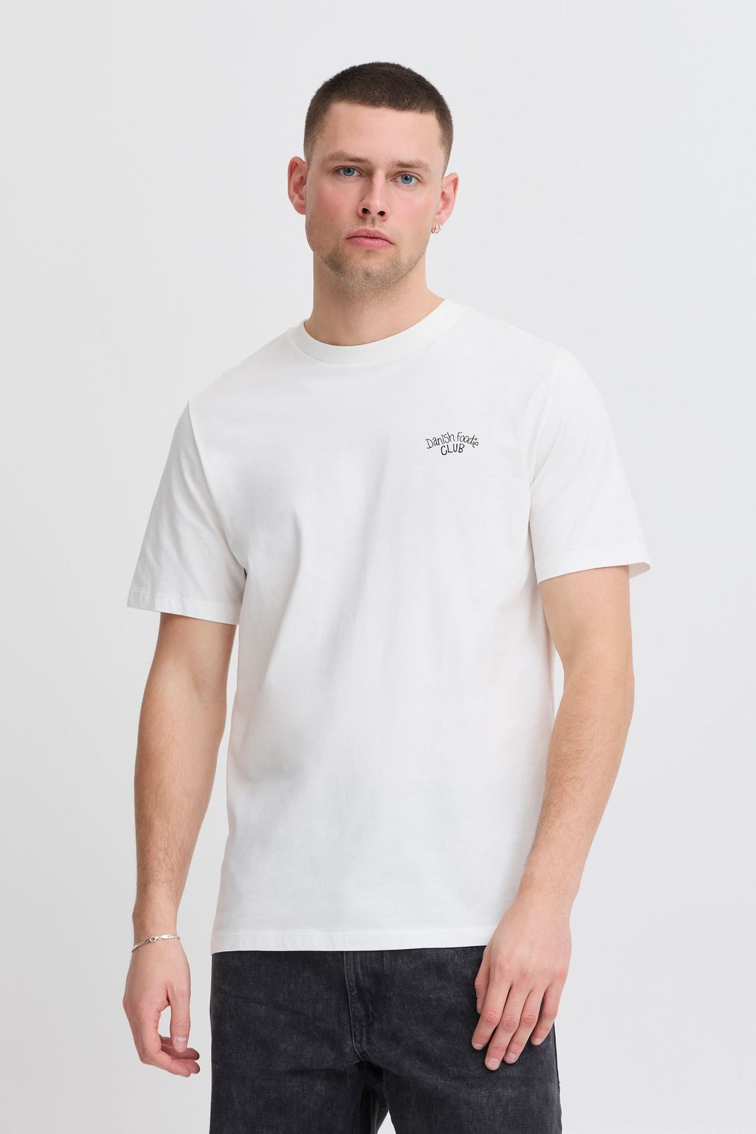 klassisches BLEND BHJamey Herren T-Shirt mit Rundhals Shirt 20717774-110602 Weiß