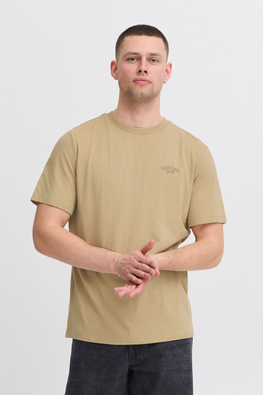 klassisches BLEND BHJamey Herren T-Shirt mit Rundhals Shirt 20717774-161315 Beige