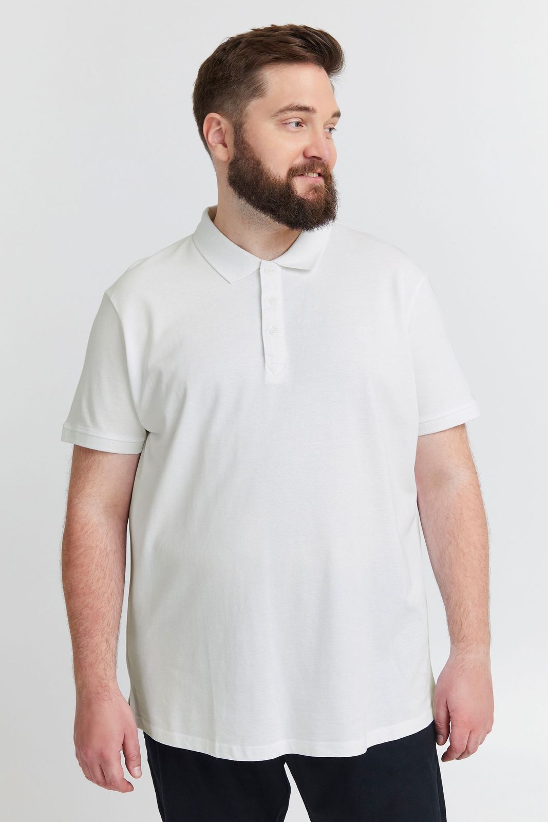 klassisches SOLID SDBanjo BT Herren Poloshirt mit 3-Knopf-Leiste Shirt 21300884-ME-790001 Weiß