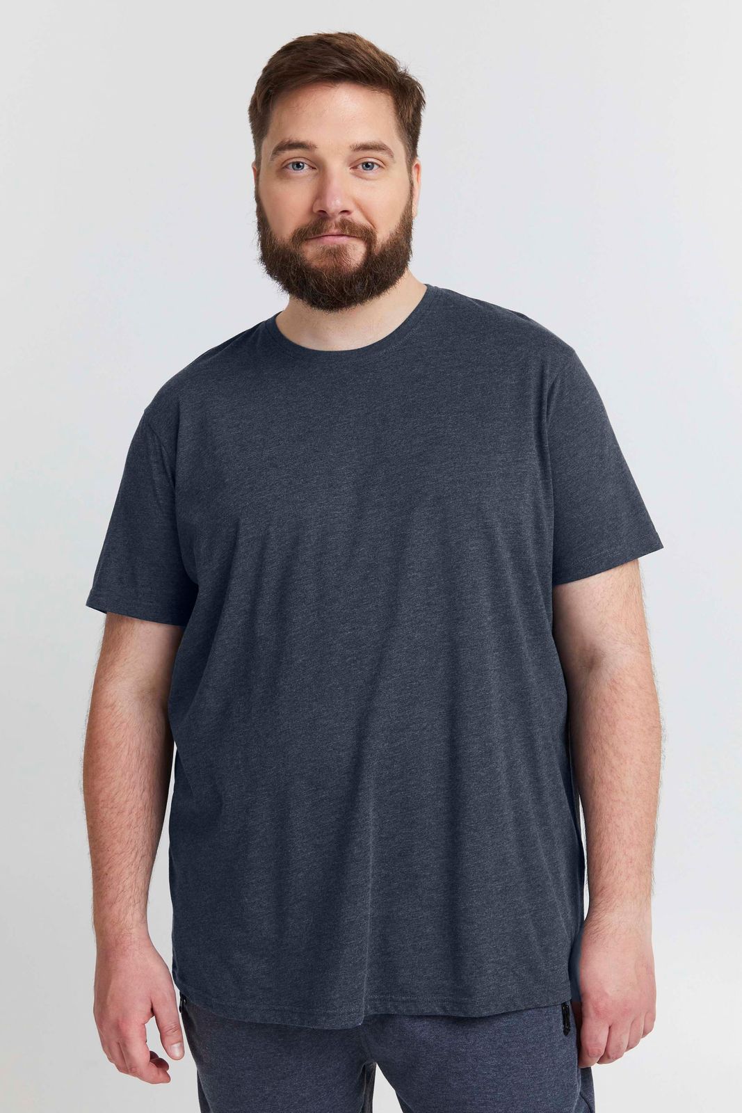 klassisches SOLID SDBedonno BT Herren T-Shirt mit Rundhals Shirt 21300883-ME-1940101 Blau
