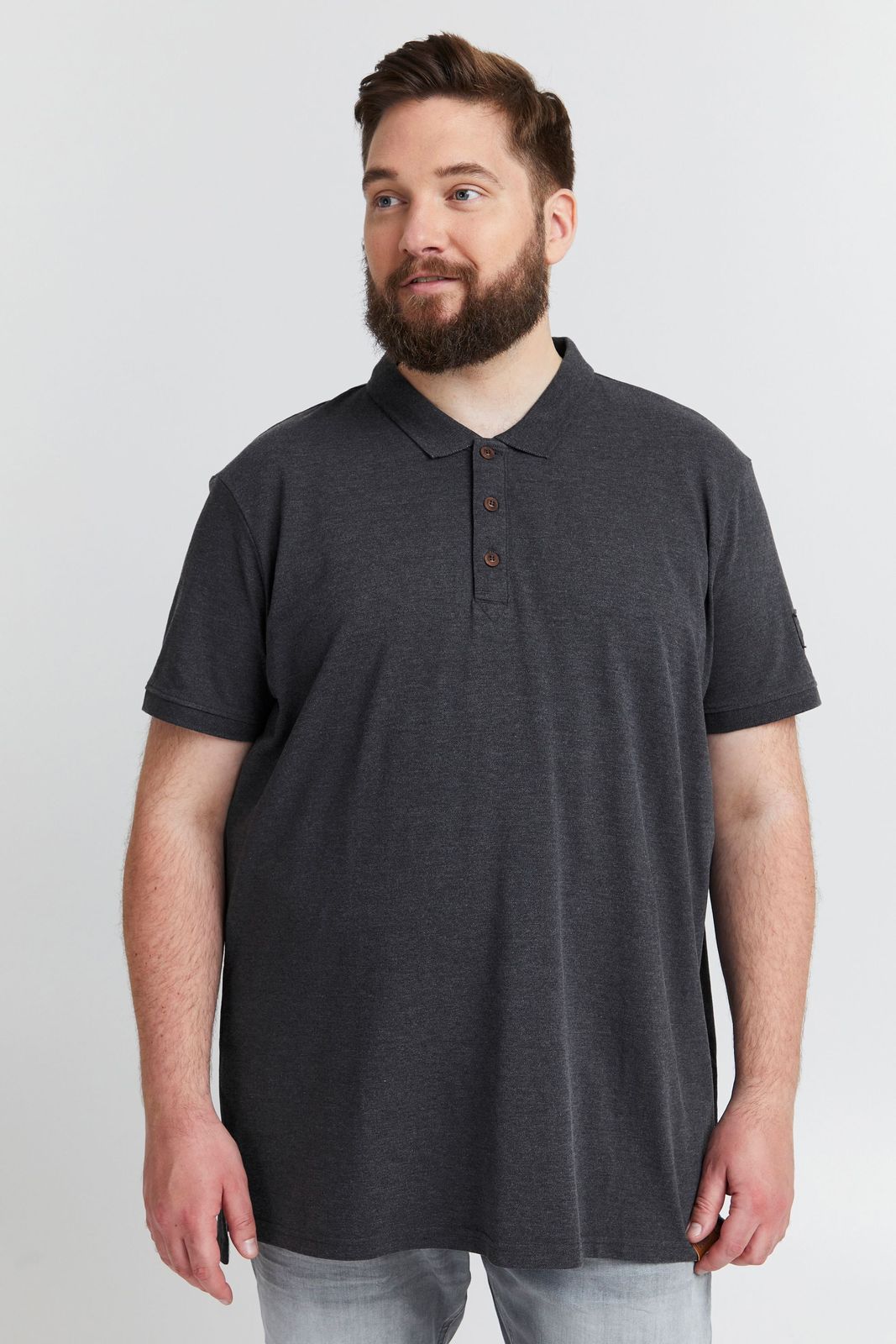 klassisches SOLID SDTrip BT Herren Poloshirt mit 3-Knopf-Leiste Shirt 21300885-ME-7989915 Blau
