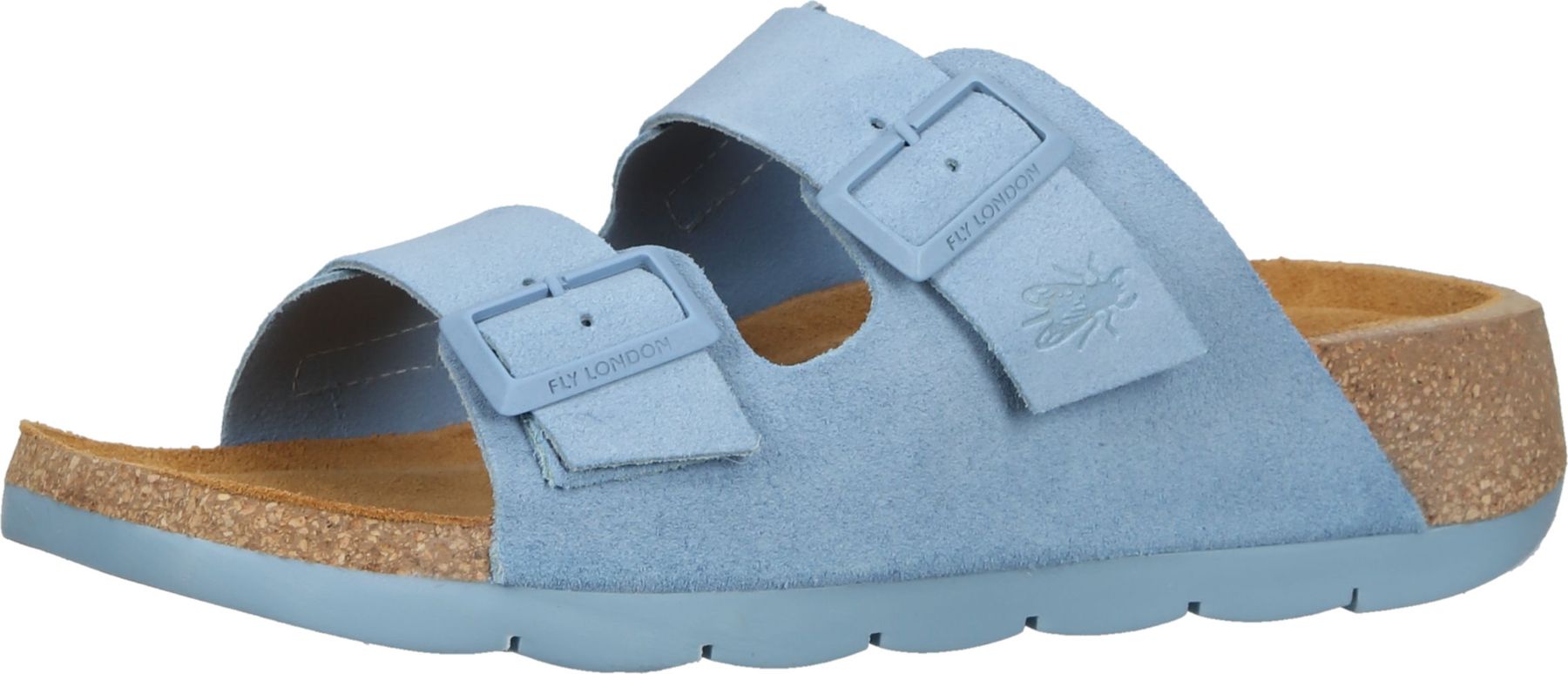 Komfortable FLY London Pantoletten Schlupfschuhe für Damen P144721 007 Blau