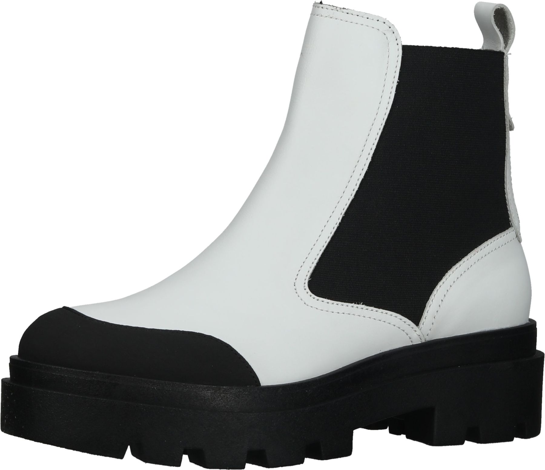 Komfortable FLY London Stiefelette Schlupfschuhe für Damen P144879 001 Weiß