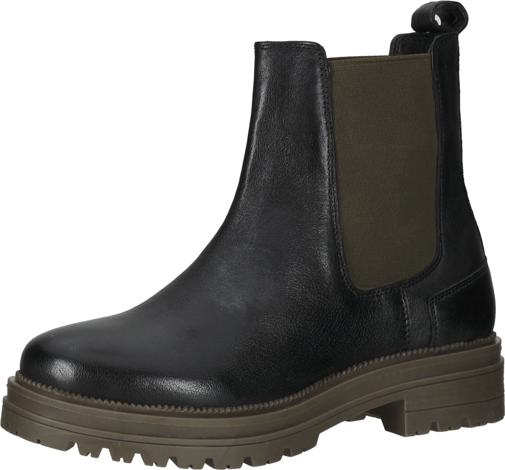 Komfortable LAZAMANI Stiefelette Schlupfschuhe für Damen 85.417 khaki-black Grün