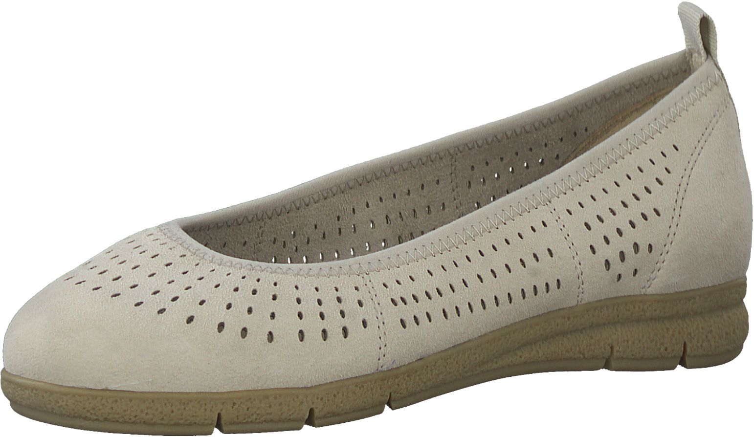 Komfortable Tamaris Ballerinas Schlupfschuhe für Damen 8-8-82101-20 400 Beige