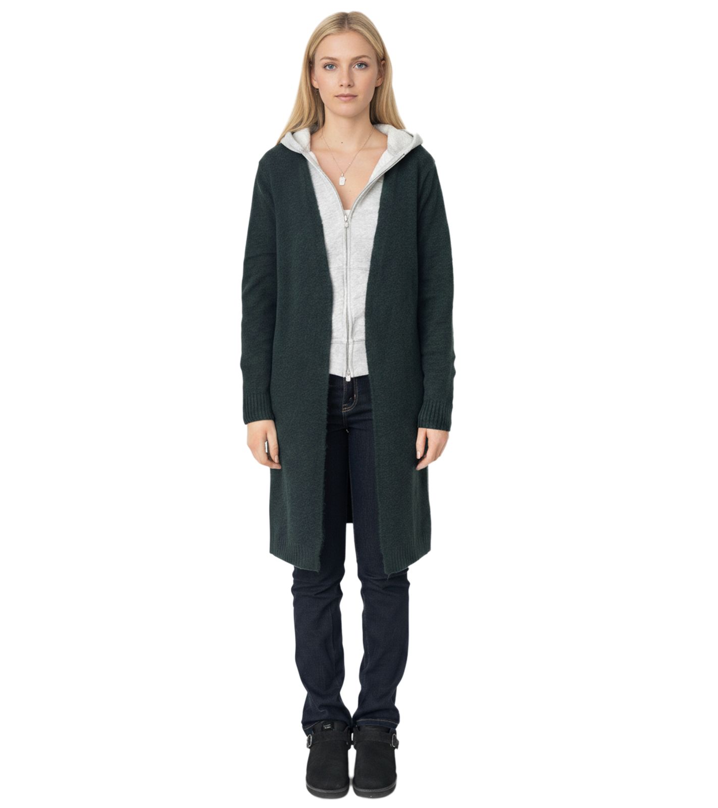 Kuschelige ESPRIT Damen Cardigan-Strickjacke Herbst-Jacke Woll-Jacke Dunkel-Grün