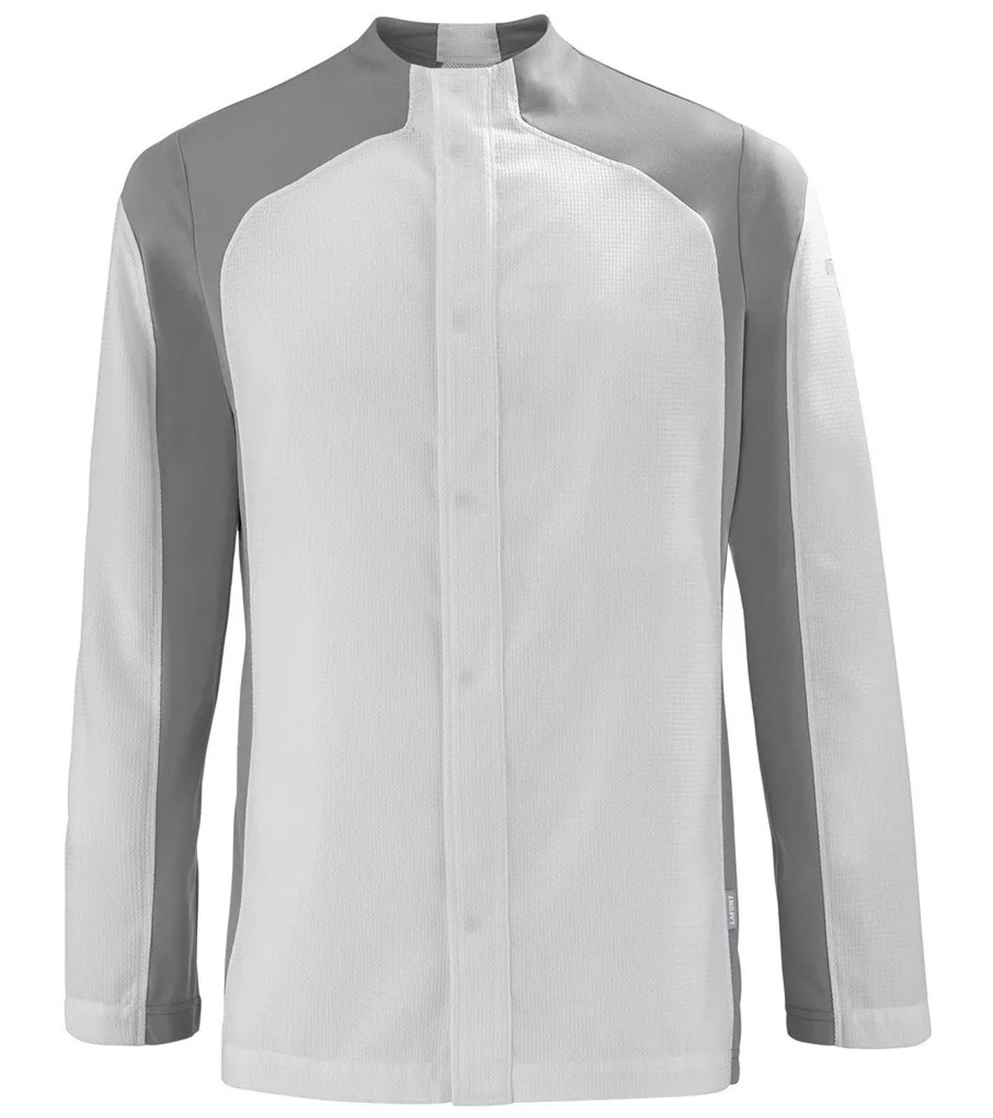 LAFONT Frenesie Herren Küchen-Jacke mit nahtlosem Stehkragen Arbeits-Jacke 160 g/m² Gastro Berufsbekleidung Gastronomie Koch-Jacke 78567469 Weiß/Grau