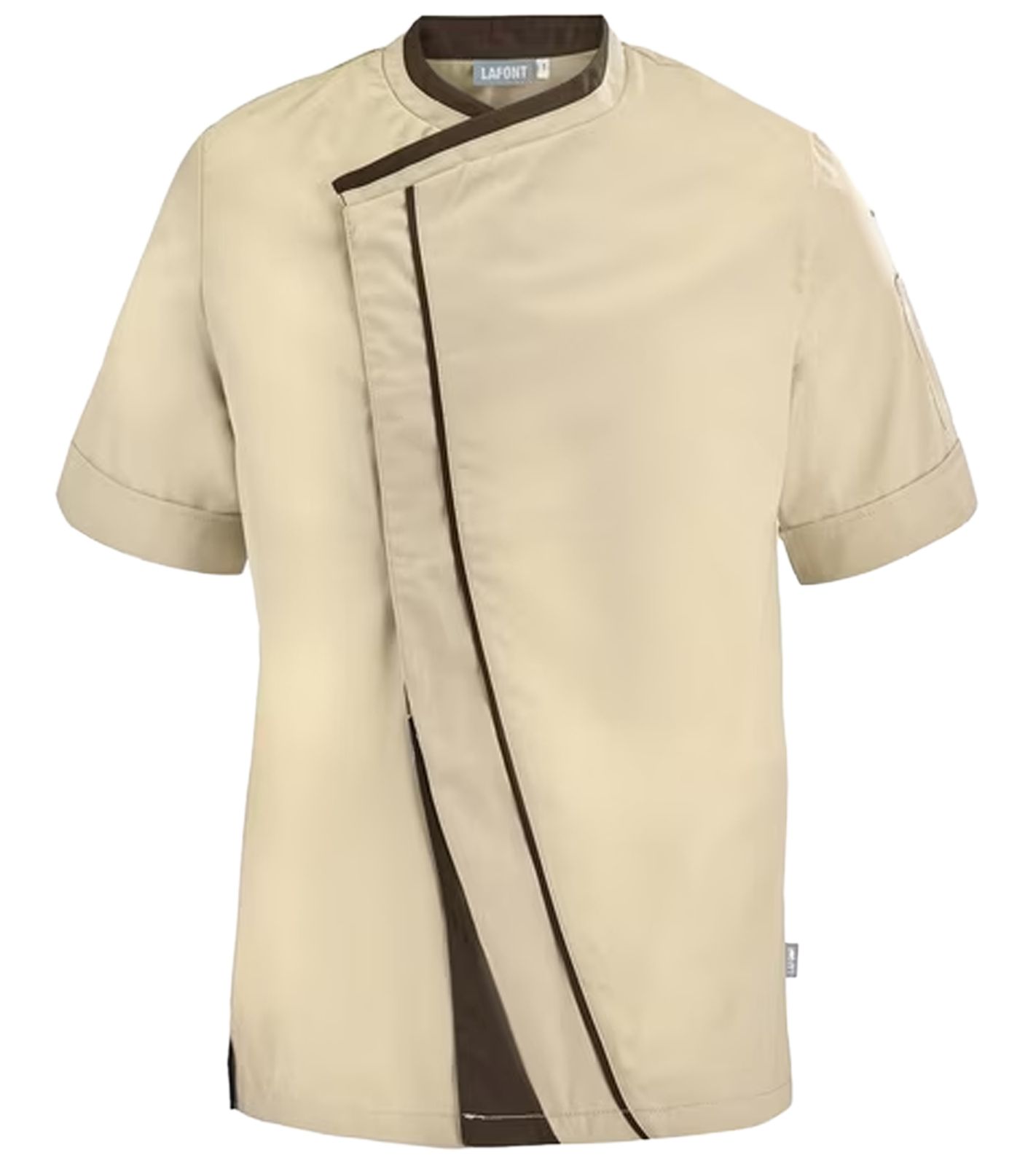 LAFONT Herren Überkreuzte Arbeits-Jacke mit Twill-Jacquard Freizeit-Jacke 62499043 Beige