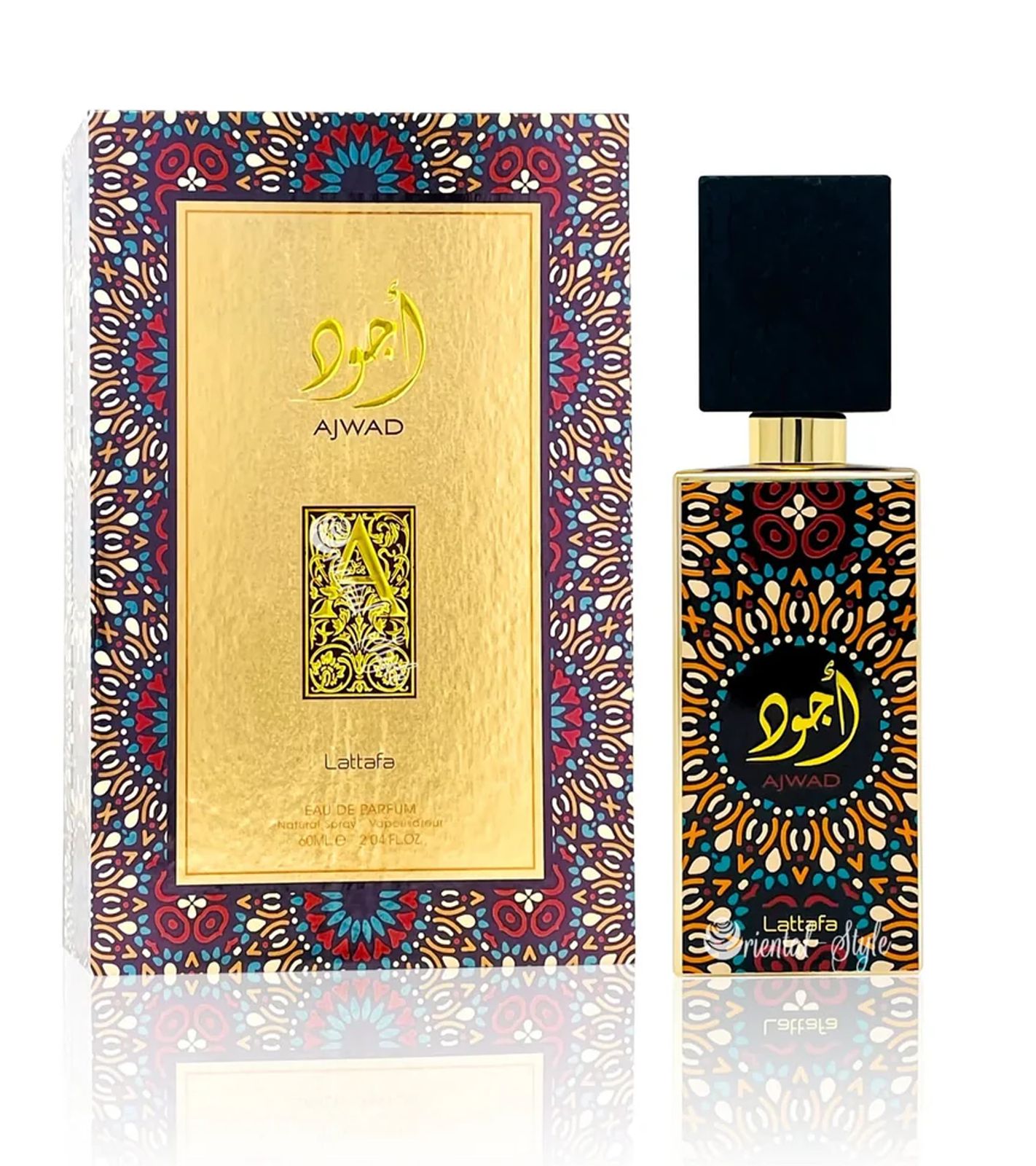 Lattafa Ajwad Unisex Eau de Parfum fruchtig-blumiger Körper-Duft Parfüm 60ml Schwarz/Bunt