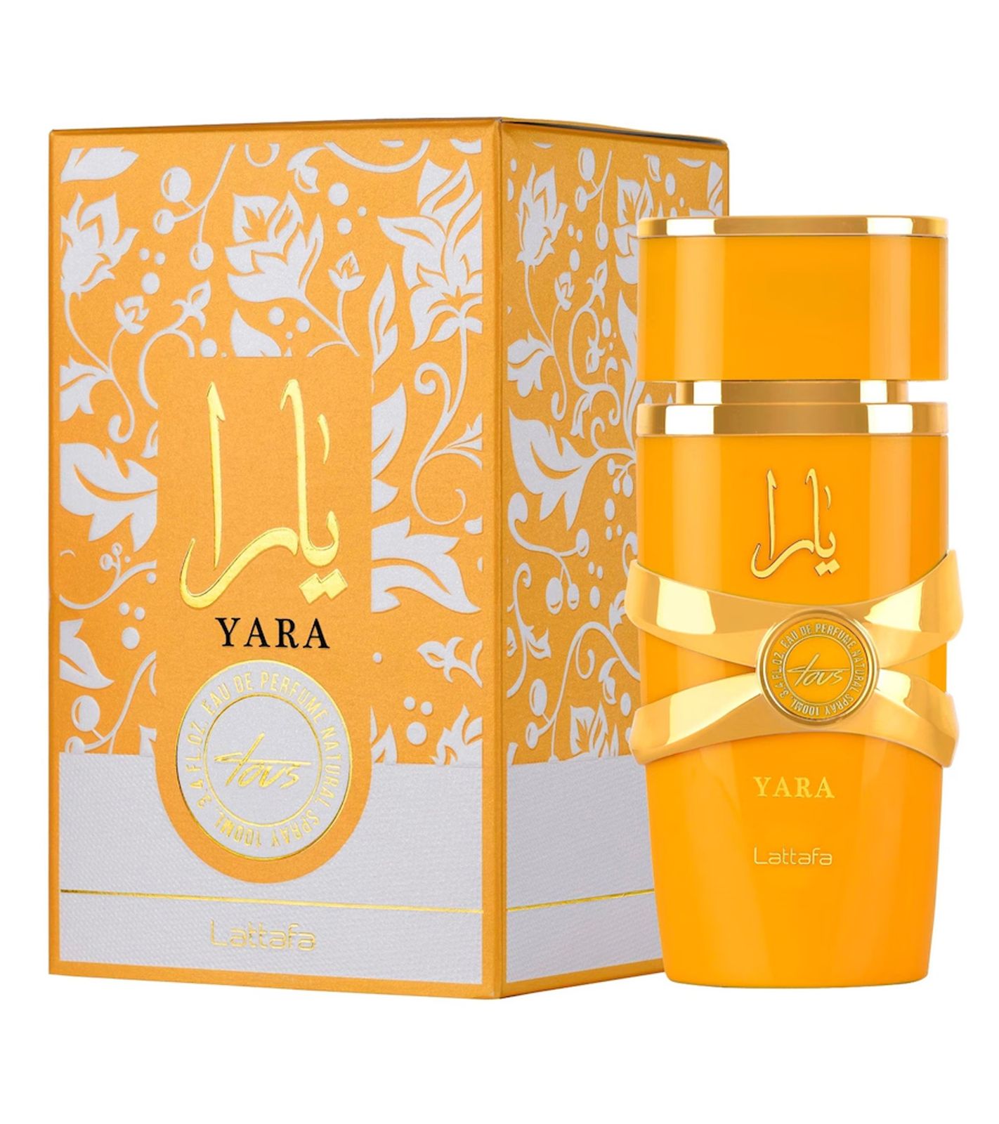 Lattafa Yara Elixir Damen Eau de Parfum aromatisch-fruchtiger Duft Körper-Parfüm 100ml Orange/Gold