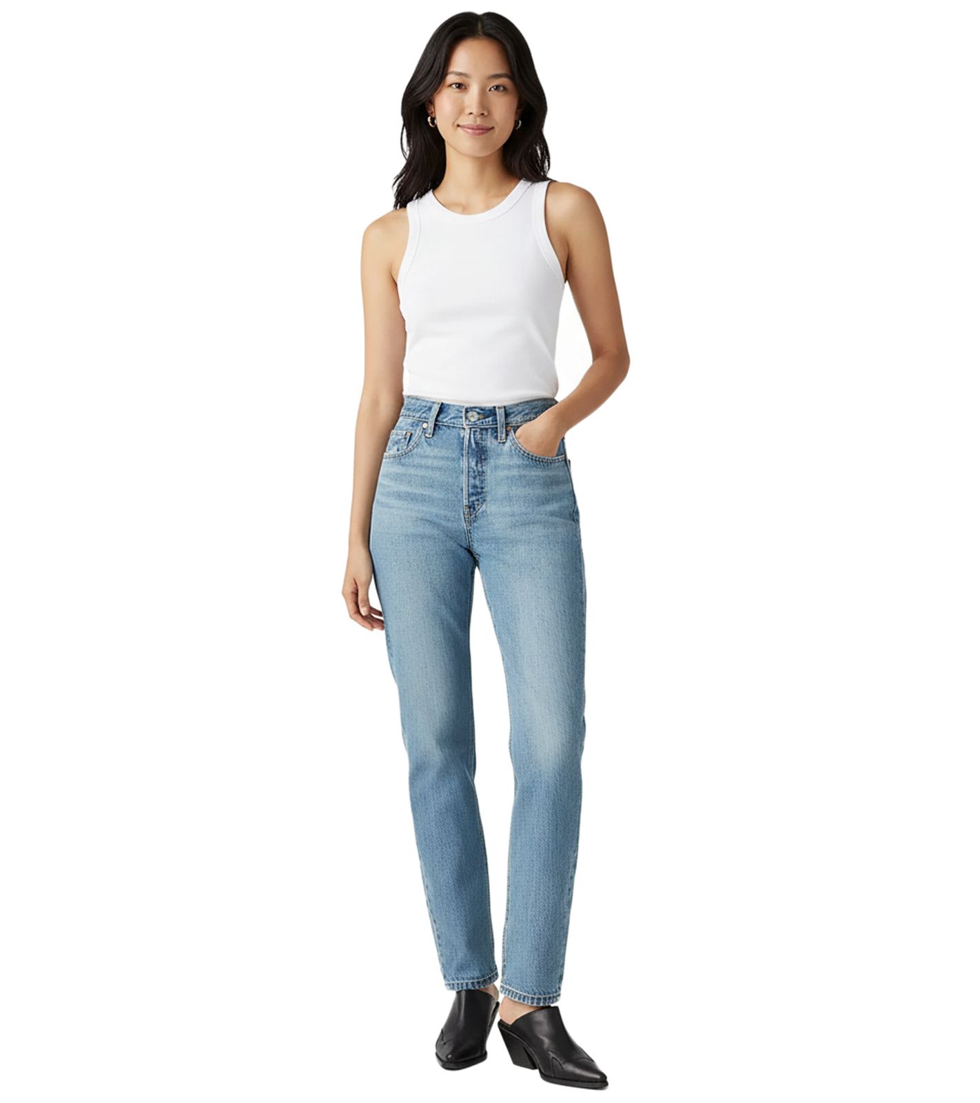LEVI´S 501 Original Straight-Fit Damen Jeans-Hose Denim-Hose mit Tencel Baumwoll-Hose 12501-0576 "Switch Stitch"-Blau