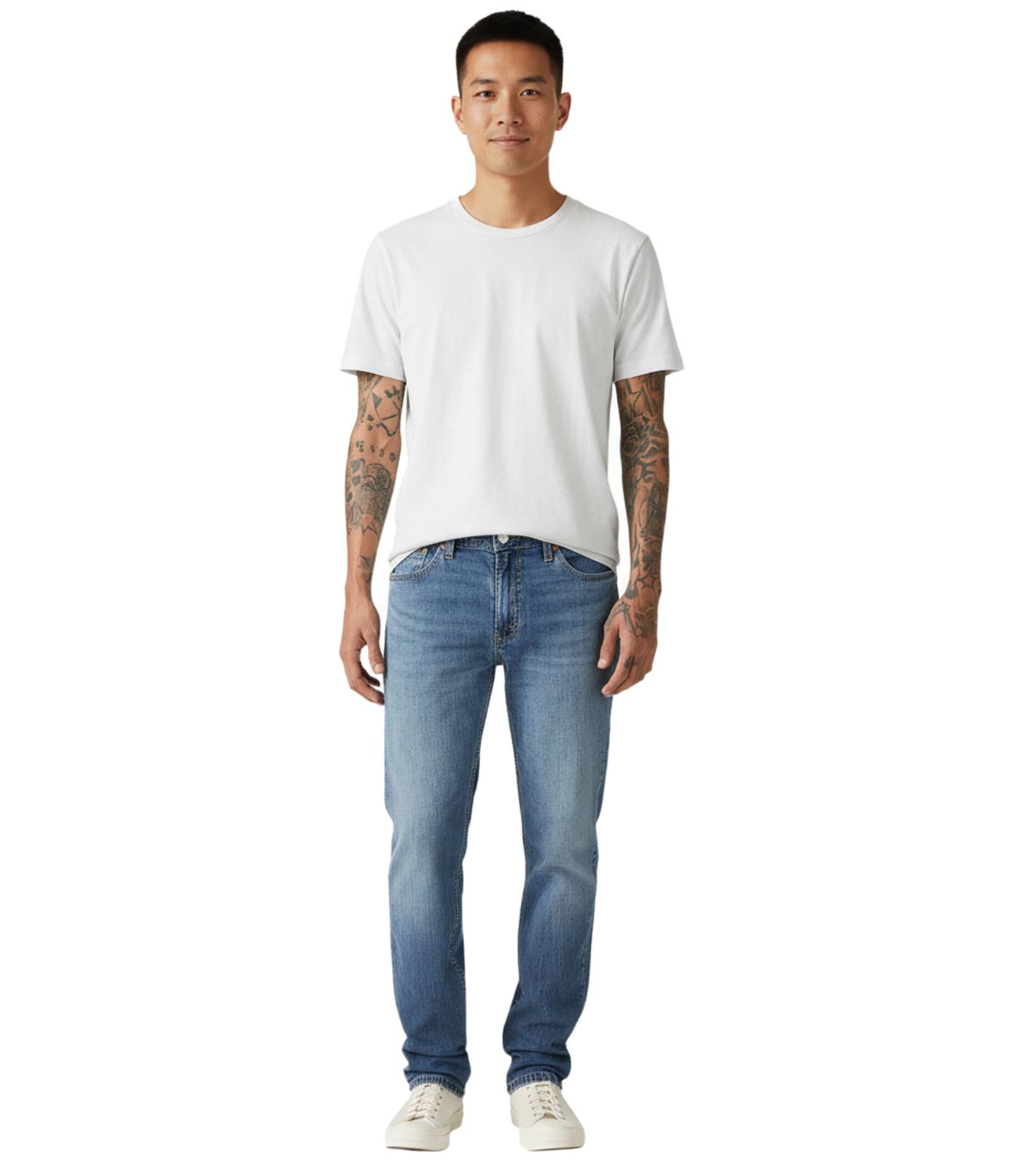 LEVI´S 511 Slim-Fit Herren Jeans-Hose schmale Denim-Hose Baumwoll-Hose 04511-6106 "Med Indigo - Worn In Optom"-Blau