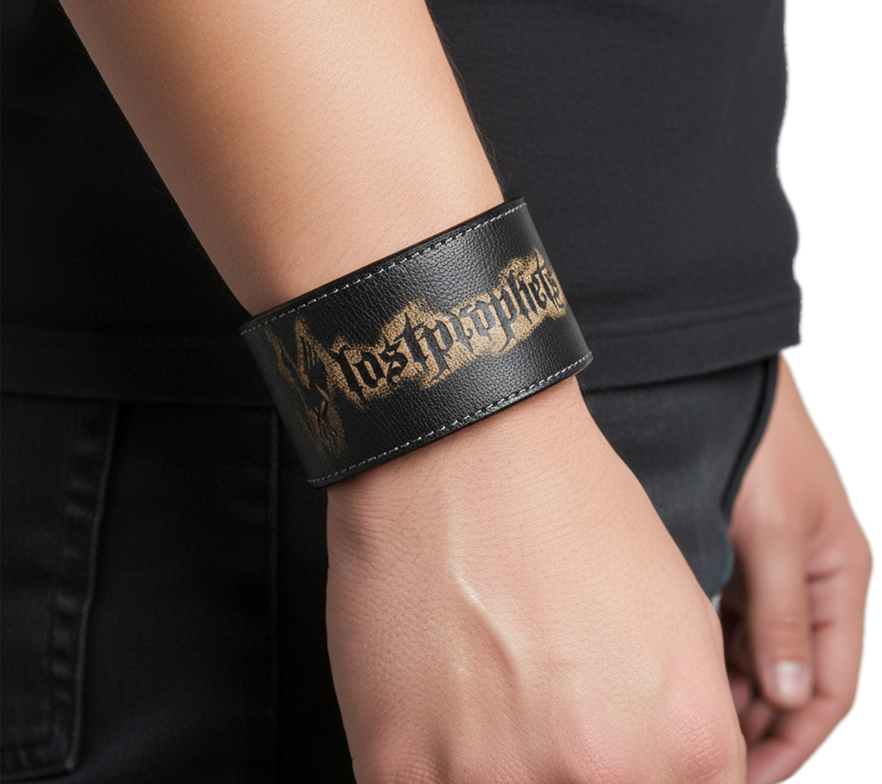 Lostprophets Armband Rockband mit Logo-Schriftzug Fan-Artikel Arm-Schmuck WB129100LSP3 Schwarz
