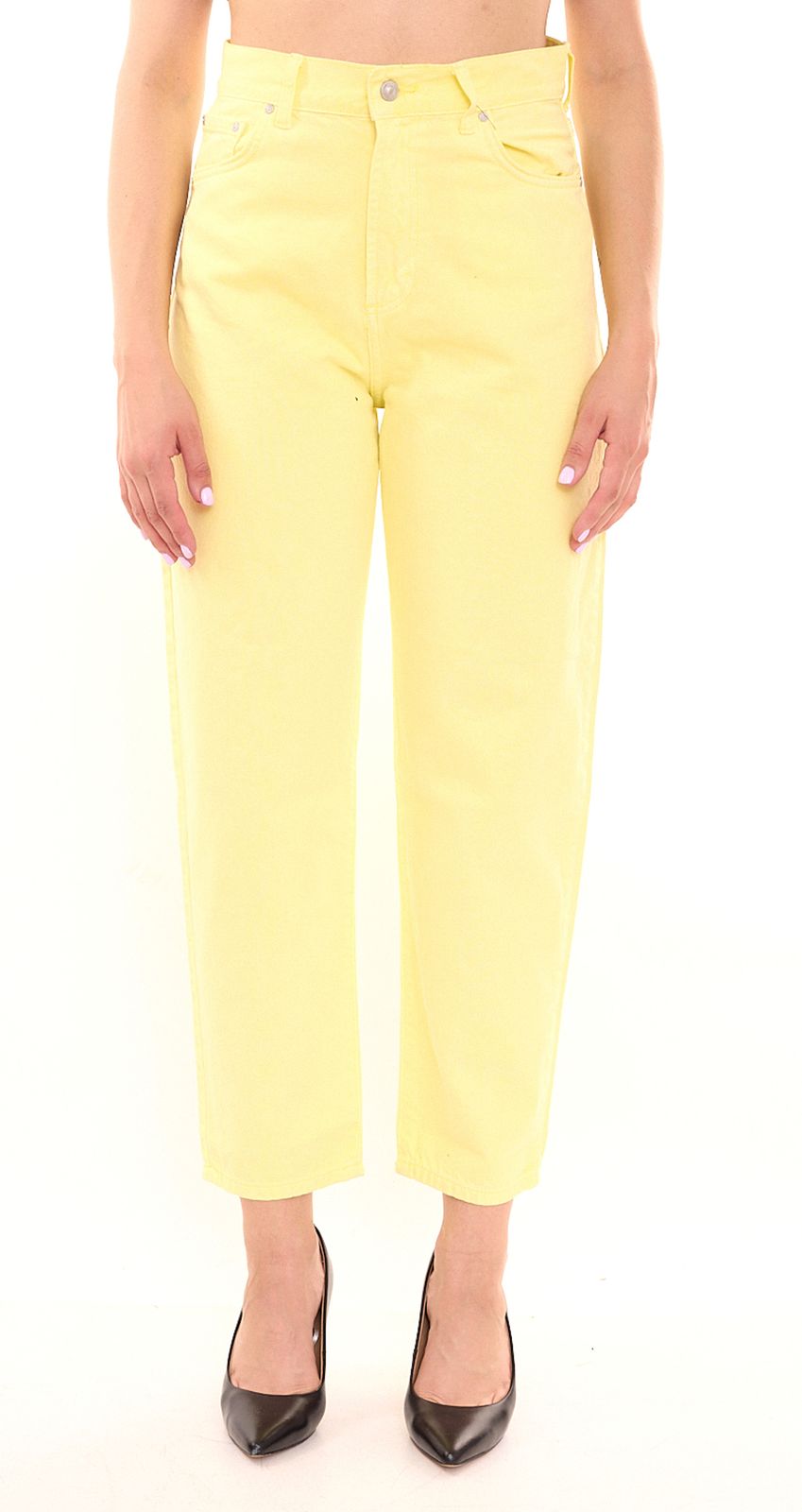 LTB Shena Damen Jeans modische 7/8-Hose im 5-Pocket-Style Loose-Fit 81562566 Gelb