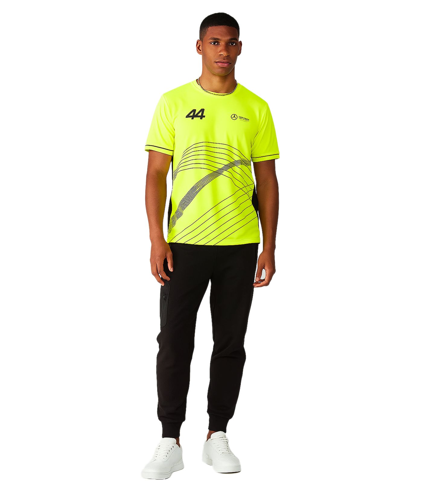Mercedes-Benz AMG Petronas F1 Herren T-Shirt Lewis Hamilton Kurzarm-Trikot 701227120 001 Neon-Gelb