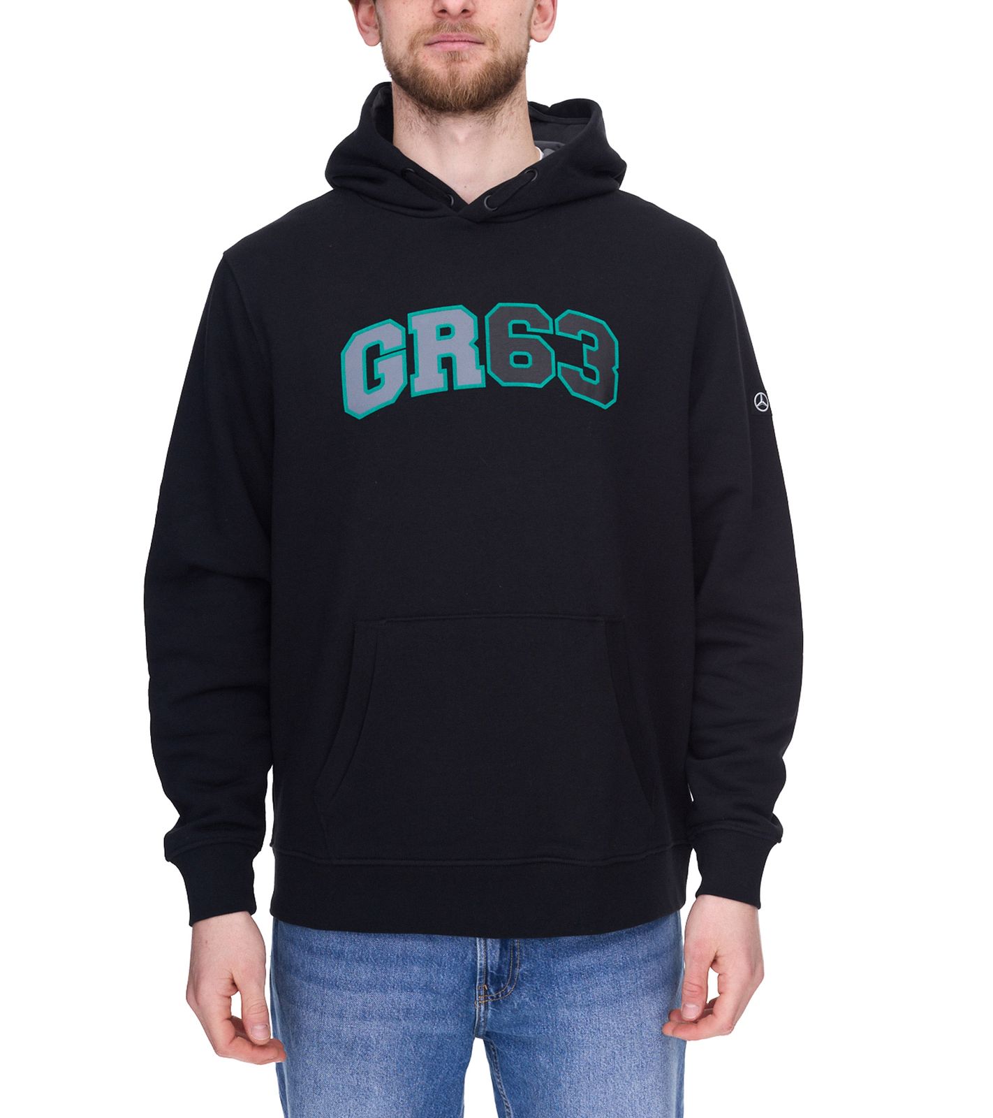 Mercedes-Benz AMG Petronas George Russell Herren Hoodie Baumwoll-Pullover Kapuzen-Pullover Sweater 701222310 001 Schwarz
