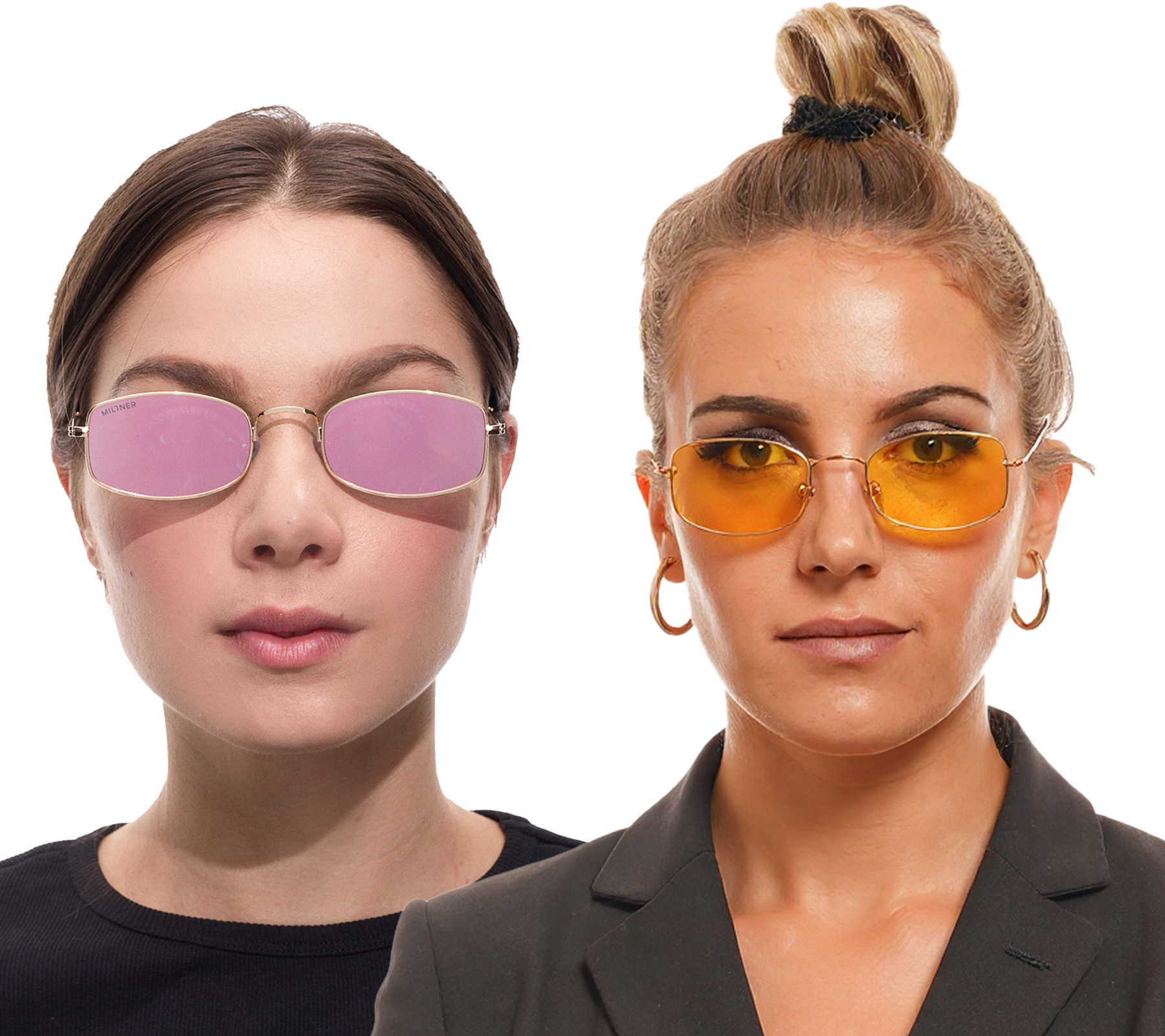 MILLNER Hilton Damen Sonnenbrille 100% UV 400 Schutz Filterkategorie 3 Urlaubs-Brille 002070 Gold/Pink Verspiegelt oder Gold/Gelb