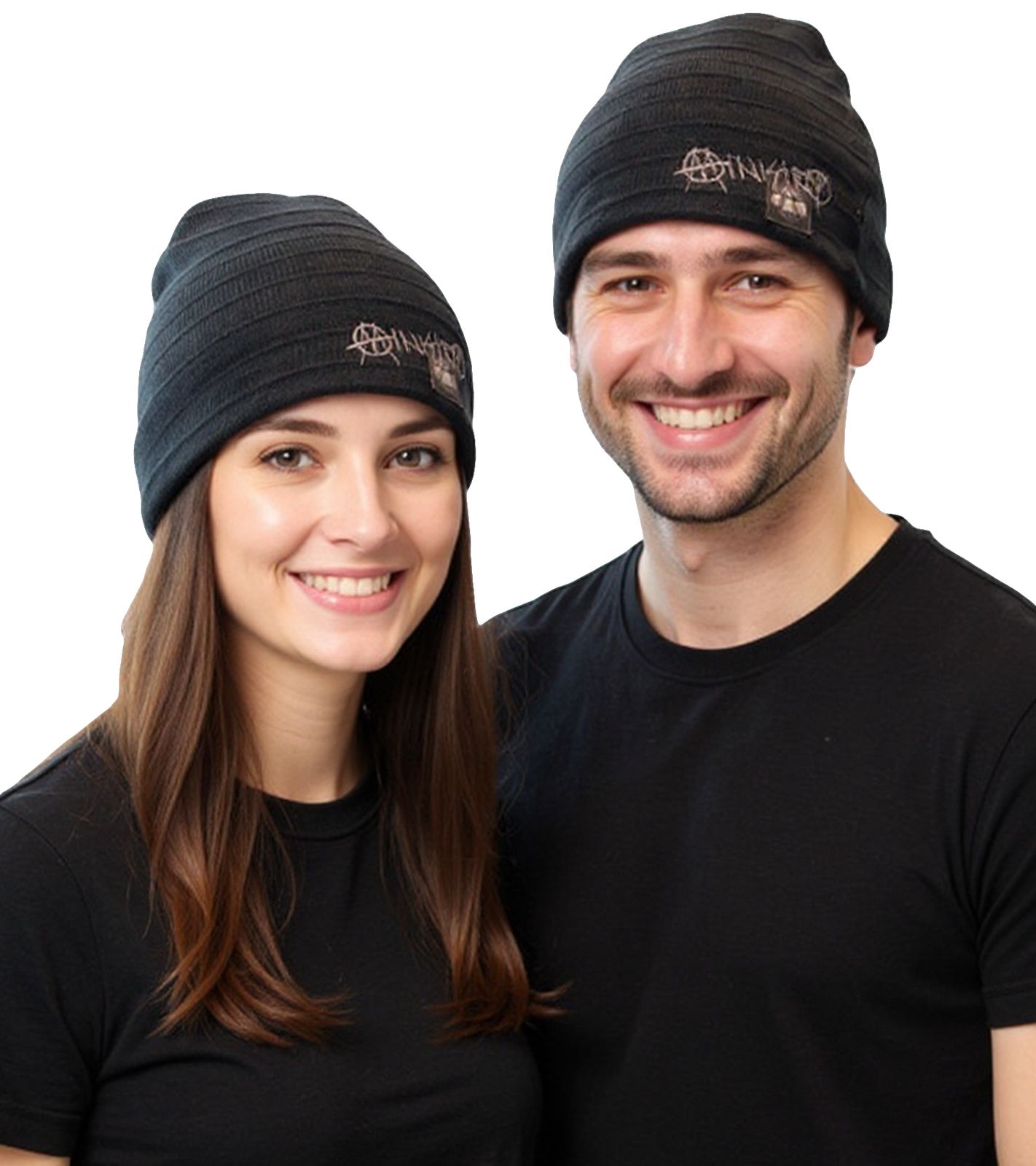 Ministry Unisex Metal-Band Beanie Baumwoll-Mütze im klassischen Schnitt KC101763MIN Schwarz