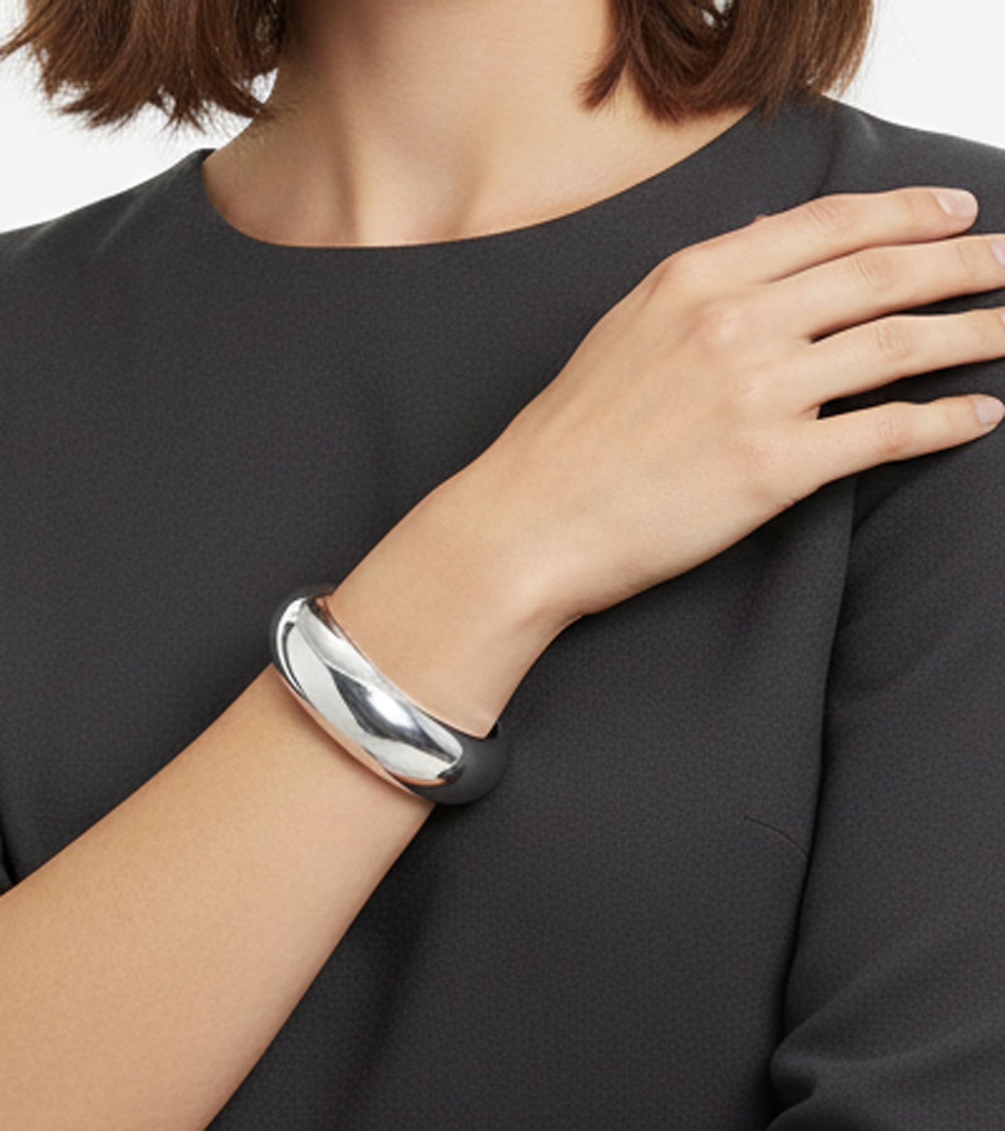 Modernes Calvin Klein Damen Edelstahl-Armband Arm-Schmuck Größe XS Handgelenk-Schmuck KJ3QMD0001 Silber