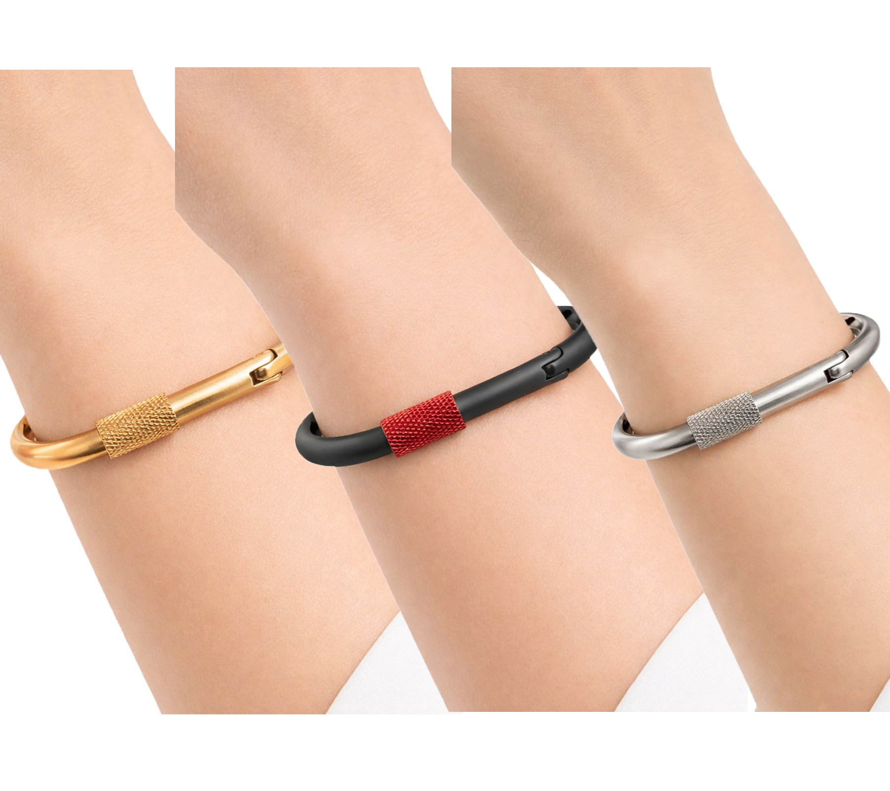Modernes Calvin Klein Damen Edelstahl-Armband in Karabiner-Form Arm-Schmuck Handgelenk-Schmuck Silber, Schwarz oder Gold
