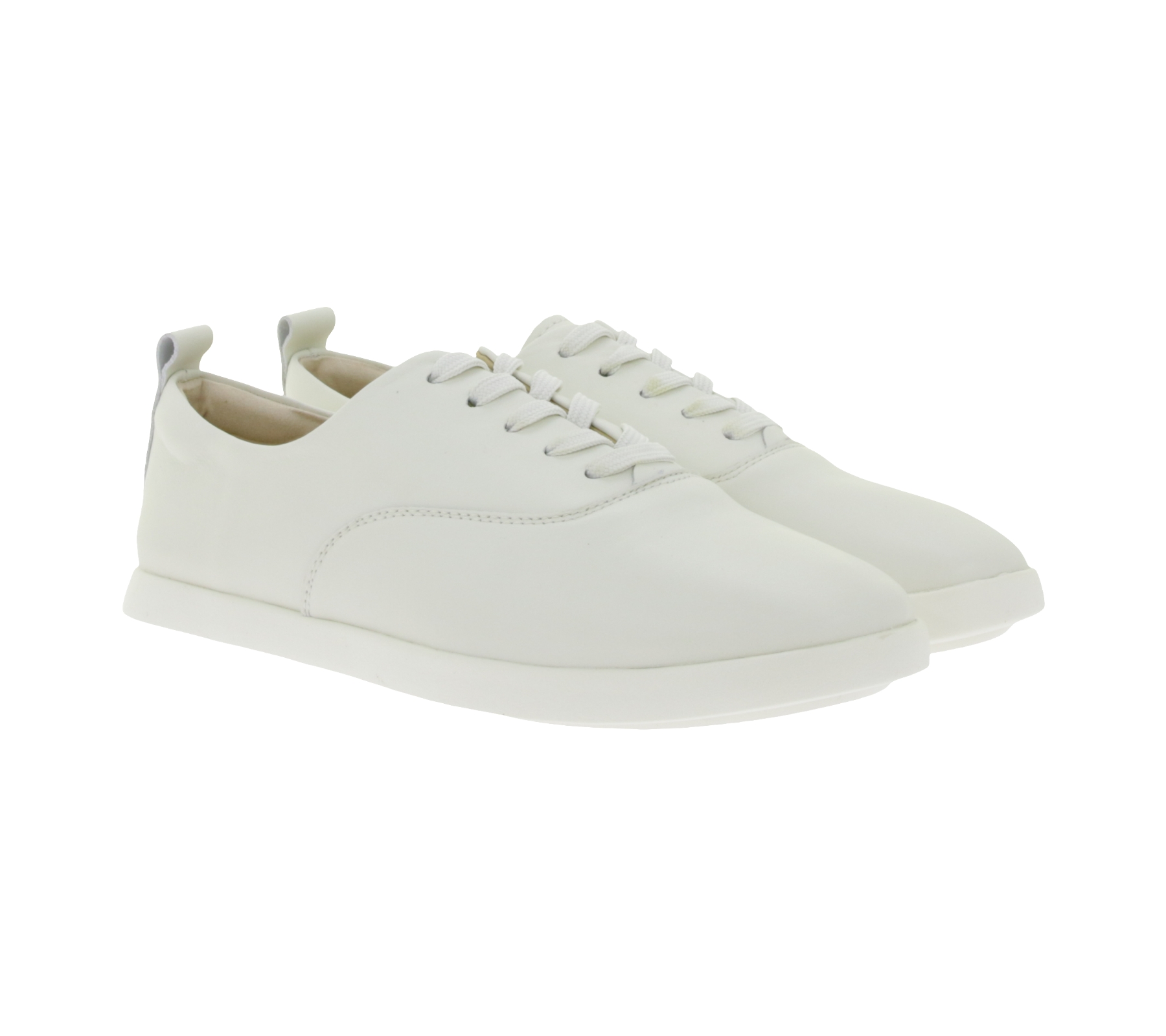 Modische Clarks AceLite Lo Damen Echtleder-Schuhe mit herausnehmbarer Sohle Schnür-Schuhe 2167489 Weiß