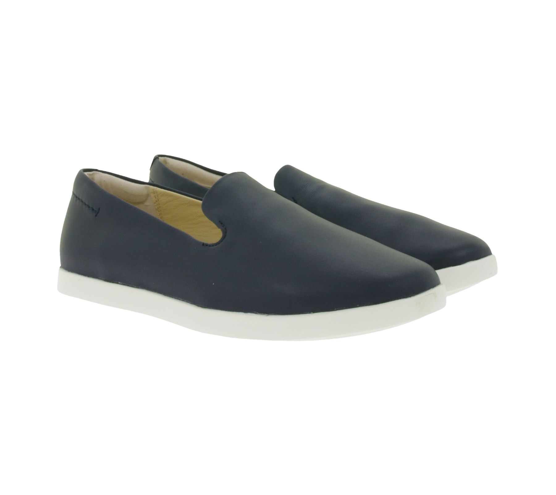 Modische Clarks AceLite Lo Damen Loafer-Schuhe mit herausnehmbarer Sohle Echtleder-Slipper Schlupfschuhe 26168755 Navy