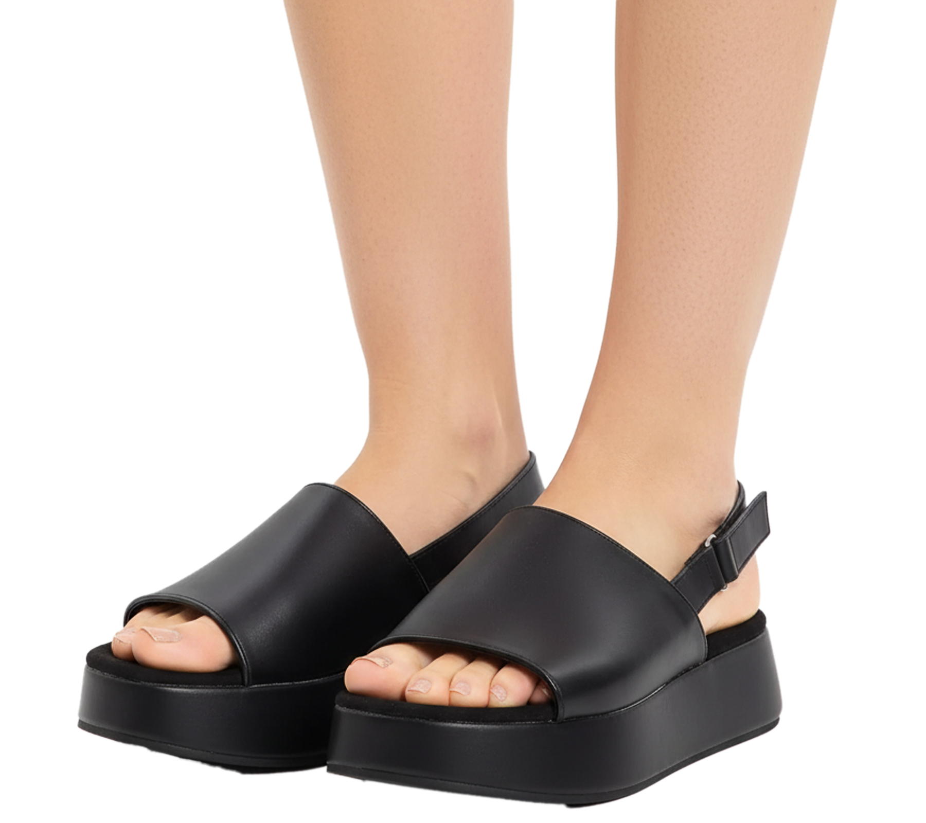modische Damen Komfort-Plateau Sandalen Sommer-Schuhe mit Klettverschluss Sandaletten 951891 Schwarz