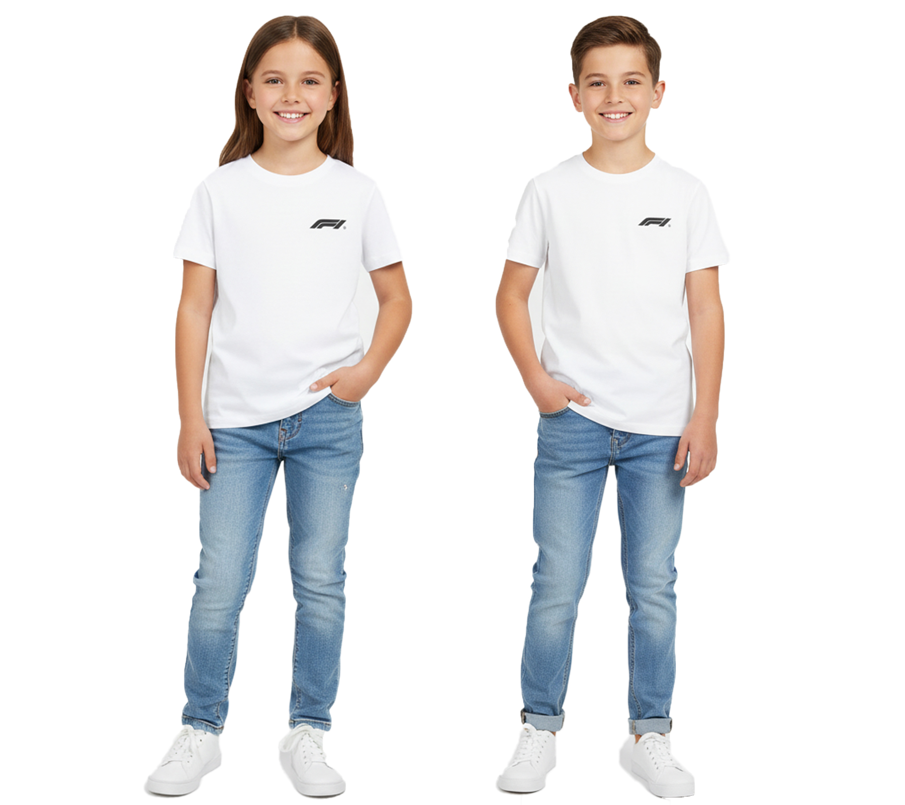 modisches Formula E Racing Division Kinder T-Shirt Kurzarm-Shirt Baumwoll-Shirt mit Karikaturdruck 160 g/m² 701226975 001 Weiß