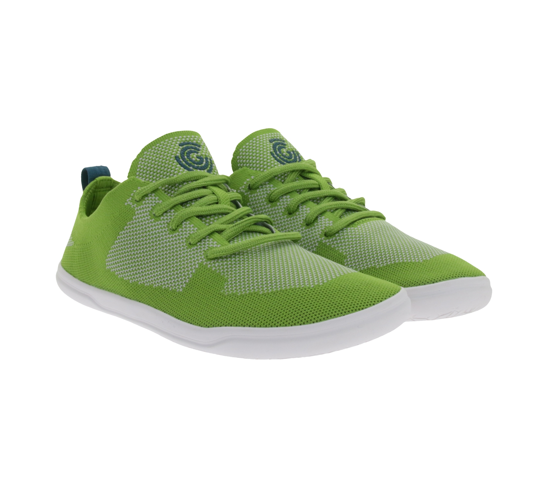nachhaltige GROUNDIES Barfußschuhe Active Knit Fern gestrickter Herren Sneaker mit TrueSense Sohle GND-230211-31 Grün