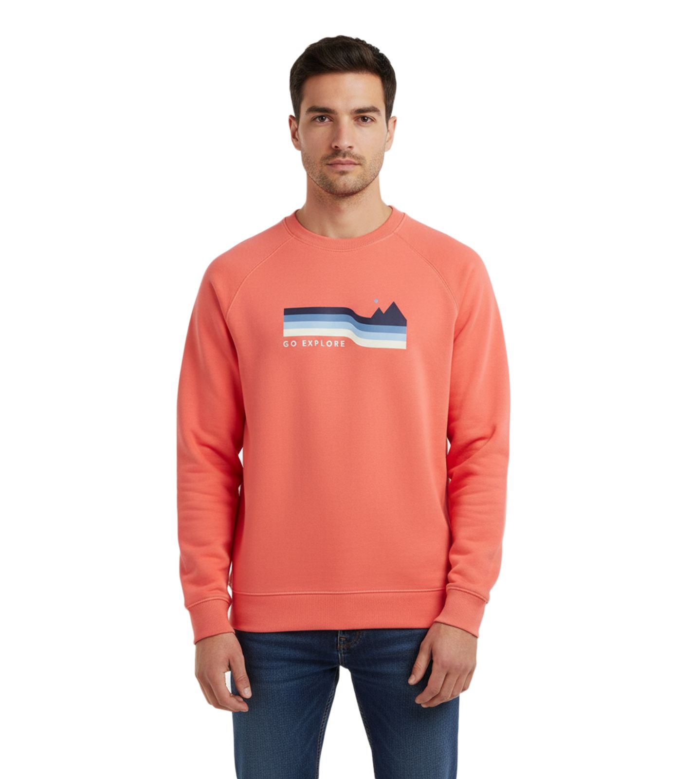 nachhaltiger REGATTA Nithsdale Sweater Herren Baumwoll-Pullover Sweatshirt RMA565-4BV Rot