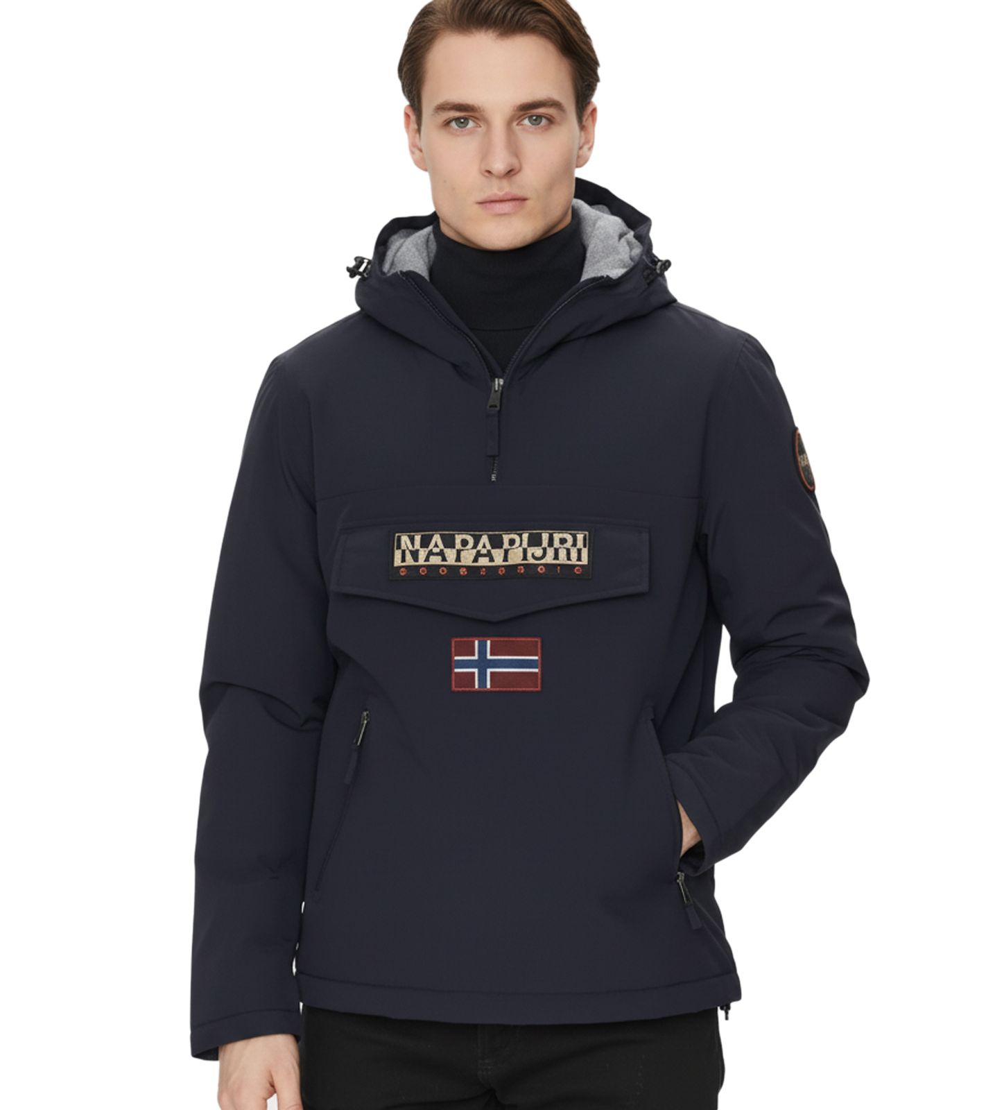 NAPAPIJRI Rainforest Pocket 2 wasserabweisende Anorak-Jacke Winter-Jacke NP0A4GMD1761 Dunkel-Blau