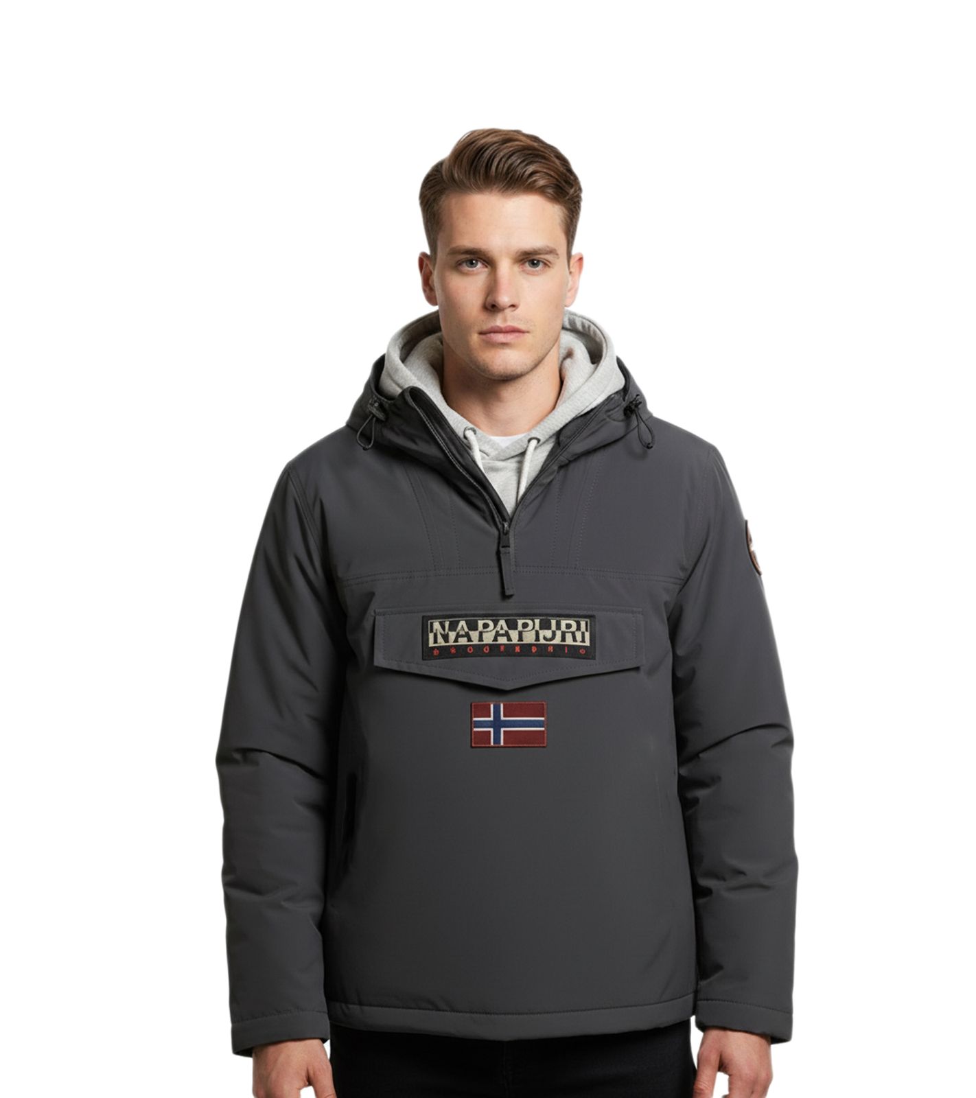 NAPAPIJRI Rainforest wasserabweisende Anorak-Jacke Winter-Jacke NP0A4GMCH981 Grau