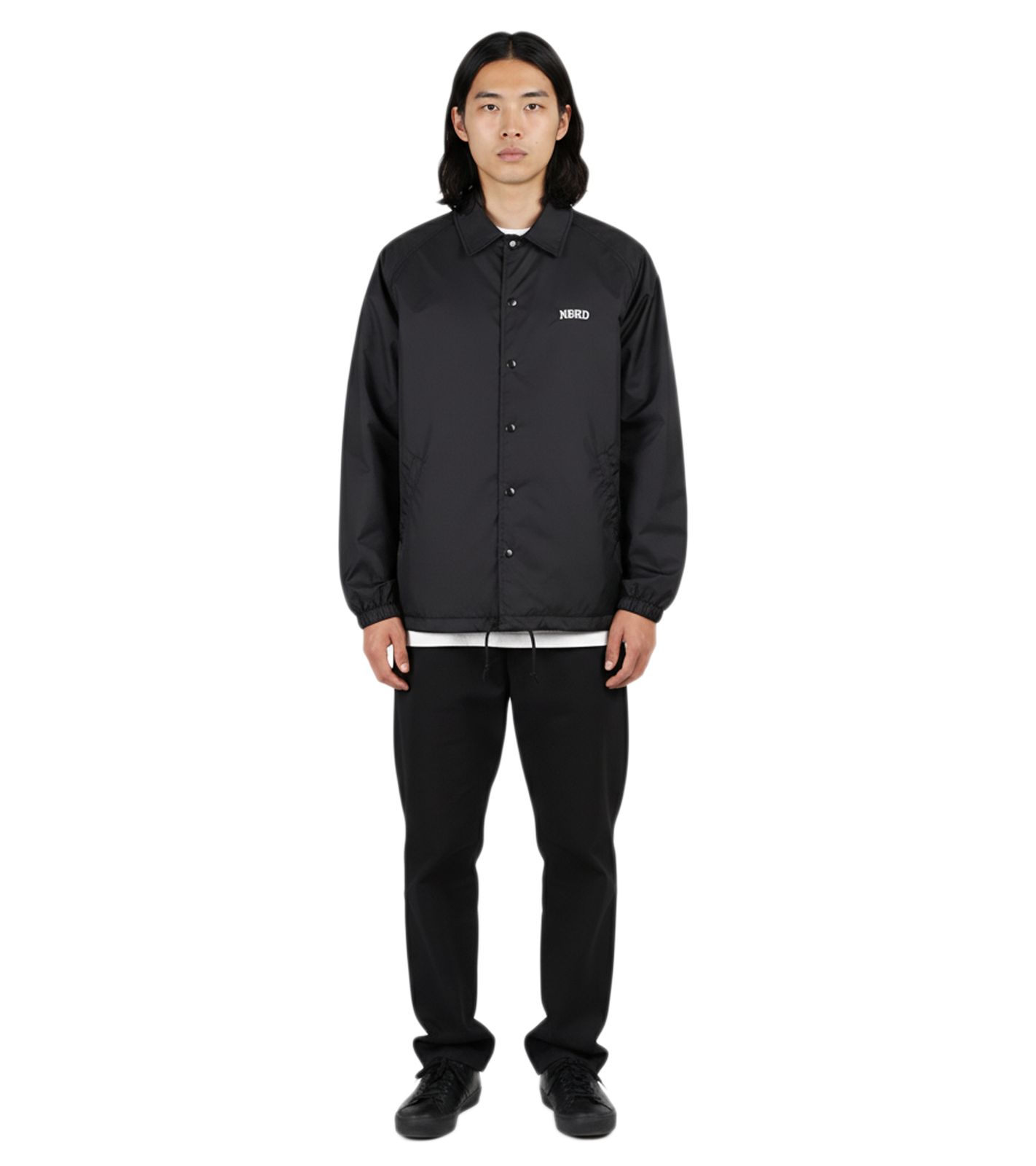 Neighborhood Brooks N-Jacket Funktionale Herren-Übergangsjacke mit sichtbarem Markenlogo Schwarz