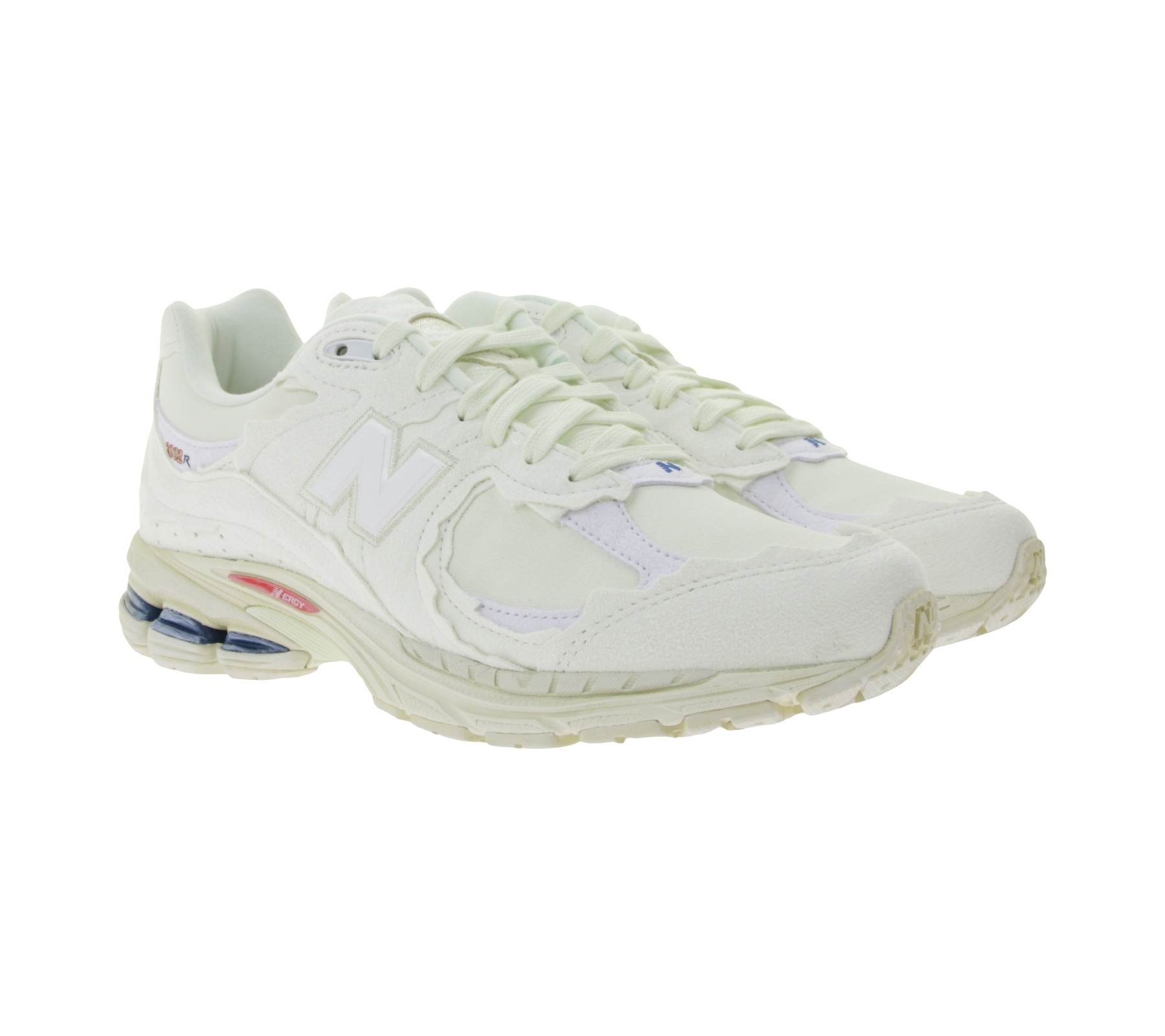 New Balance 2000R Sneaker Echtleder-Schuhe Damen und Herren Retro-Schuhe mit ABZORB Dämpfung M2002RDC Ecru-Weiß