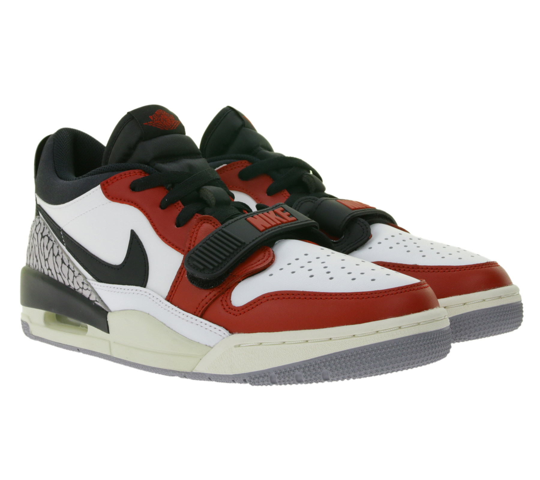 NIKE Air Jordan Legacy 312 Herren Low-Top Sneaker im Retro-Look Turn-Schuhe CD7069 106 Weiß/Schwarz/Rot