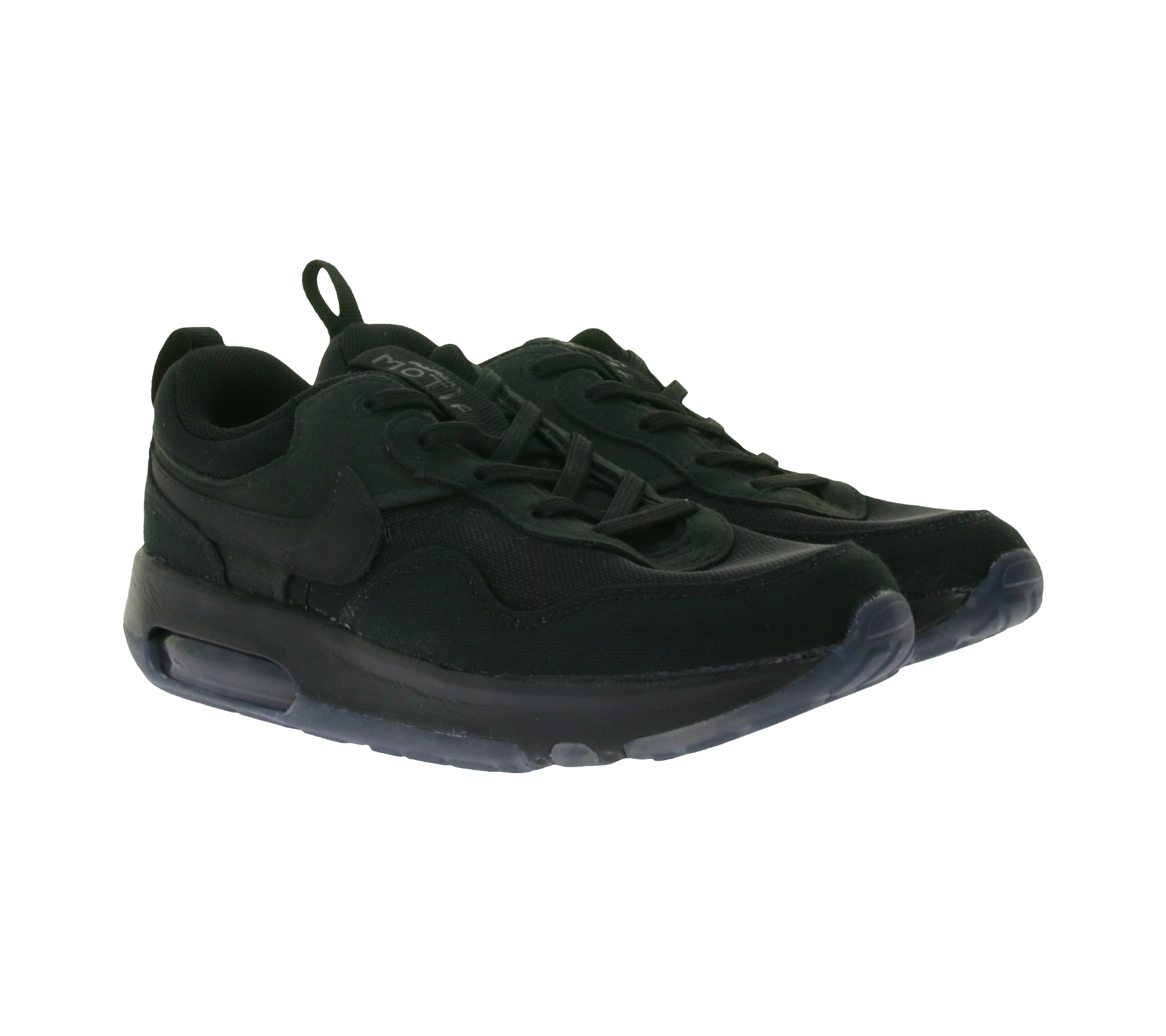 NIKE Air Max Motif Kinder Sneaker Mädchen und Jungen Schlupf-Turnschuhe mit Air-Dämpfung DH9389 003 Schwarz