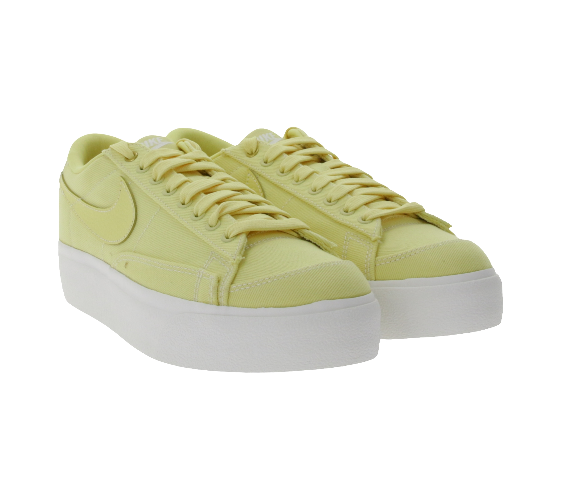 NIKE Blazer Damen Low-Top Schuhe Canvas Plateau-Sneaker DV7475 200 Gelb