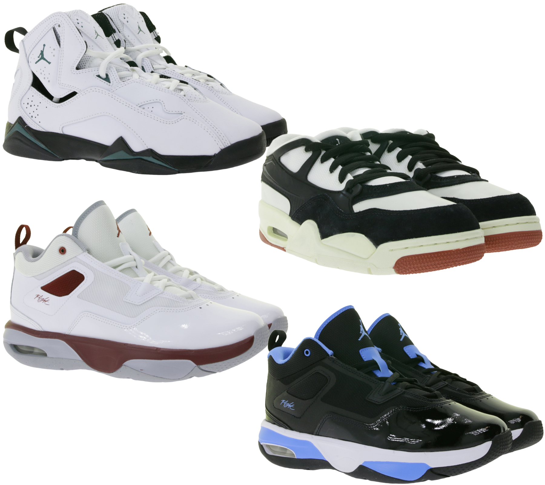 NIKE JORDAN Sneaker Kinder Mädchen und Jungen oder Damen Echtleder Turn-Schuhe Basketball verschiedene Modelle in Weiß oder Schwarz