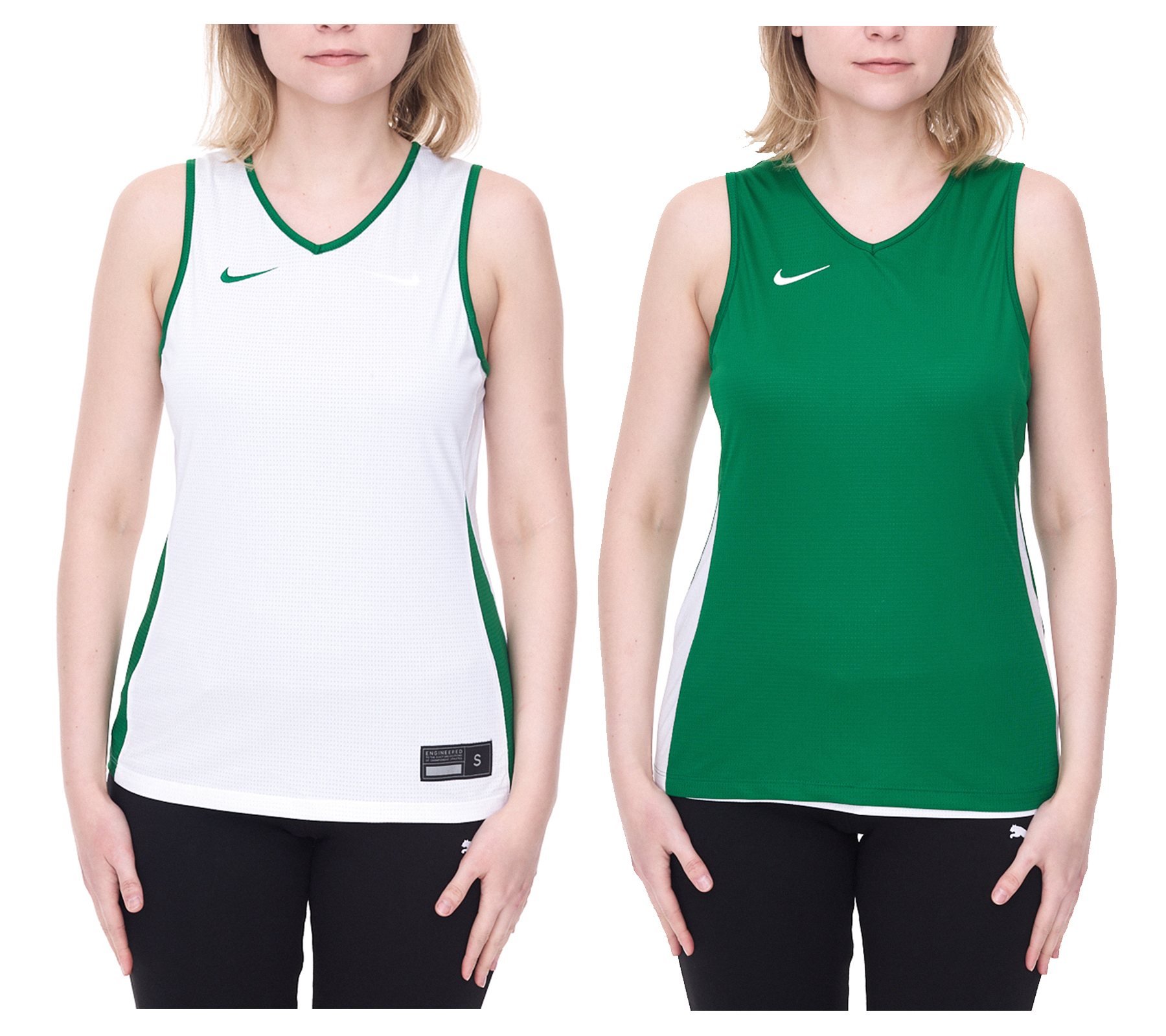 NIKE Team Basketball Reversible Damen Tank-Top mit Dri-FIT-Technologie Trainings-Shirt wendbares Sport-Shirt NT0213-302 Grün/Weiß